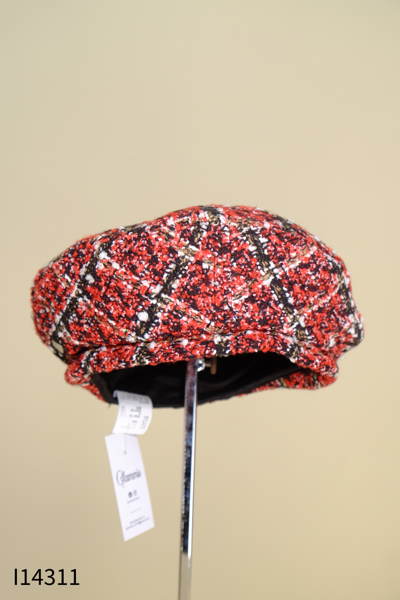 Mũ dạ tweed đỏ