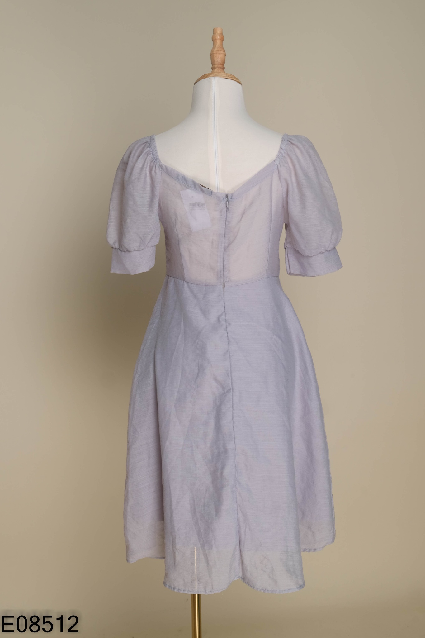 Váy chiffon ghi dúm