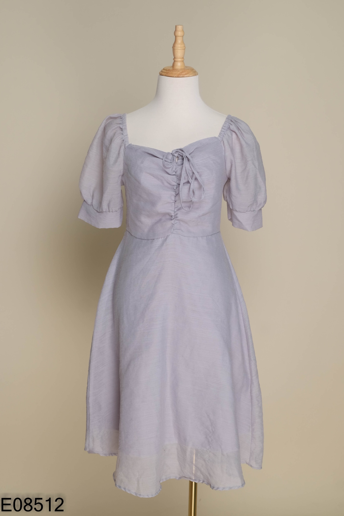 Váy chiffon ghi dúm