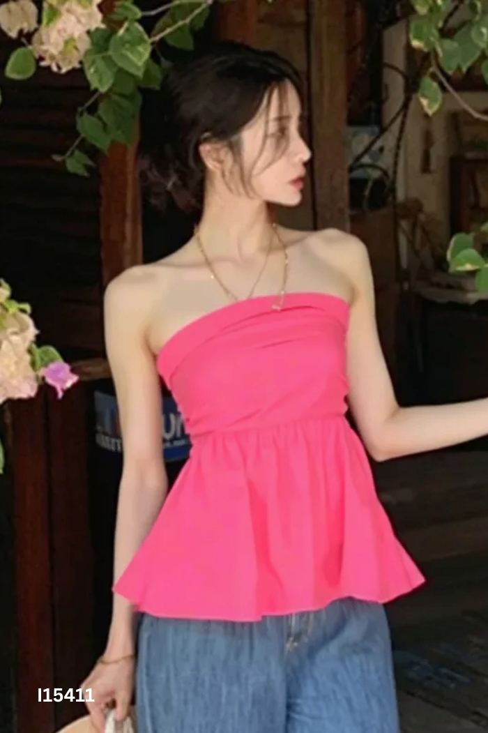 Áo quây hồng chun ngực