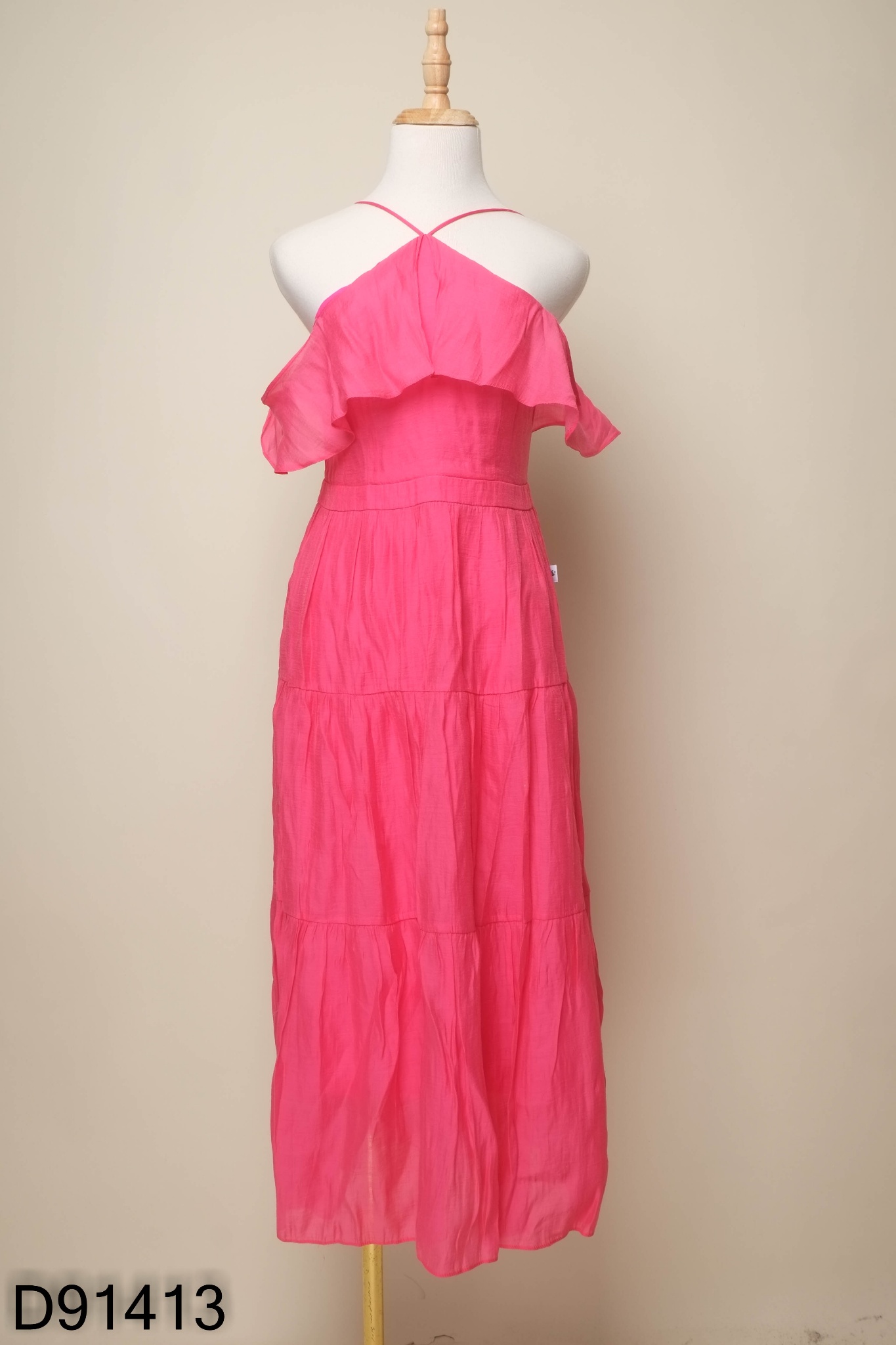 Váy hai dây LEIKA chiffon hồng