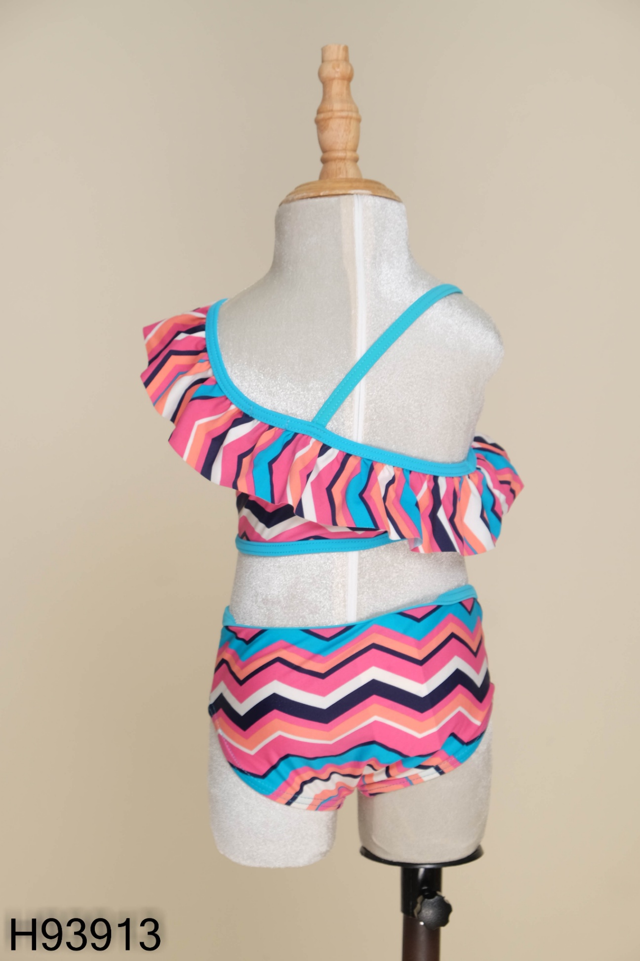 NEWTAG SET Bikini hồng viền xanh KIDS