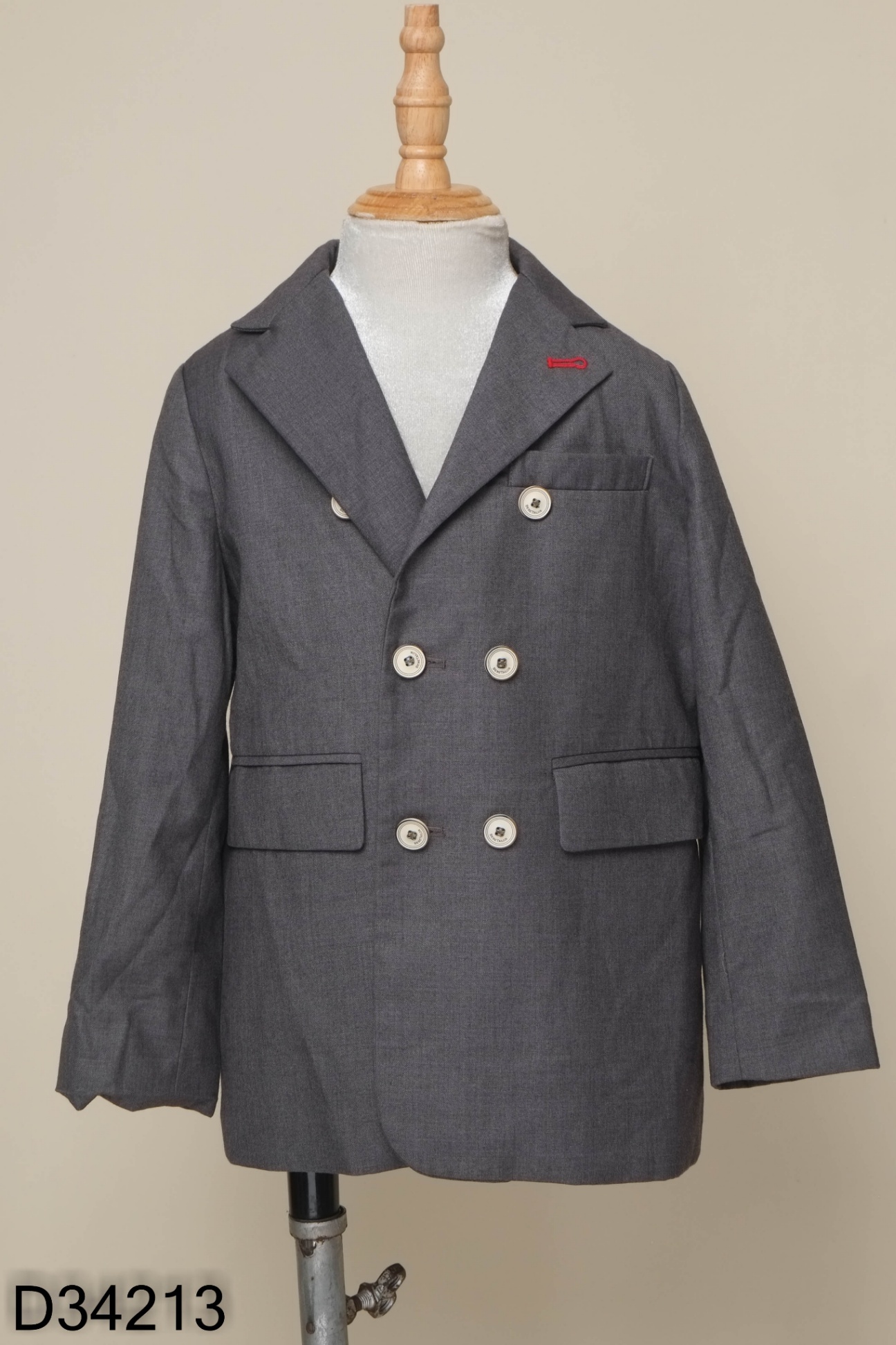 Blazer xám đậm trơn KIDS