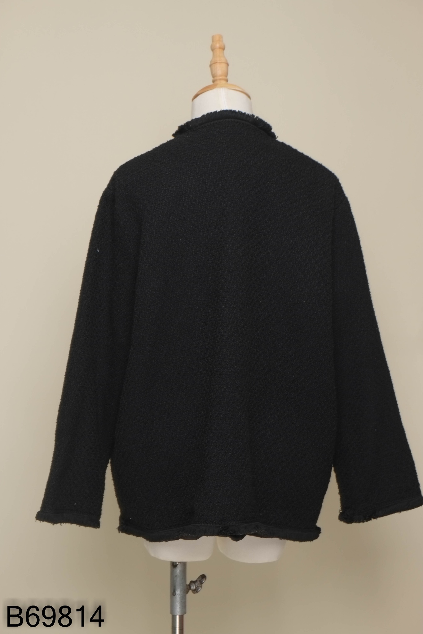Blazer dạ tweed đen