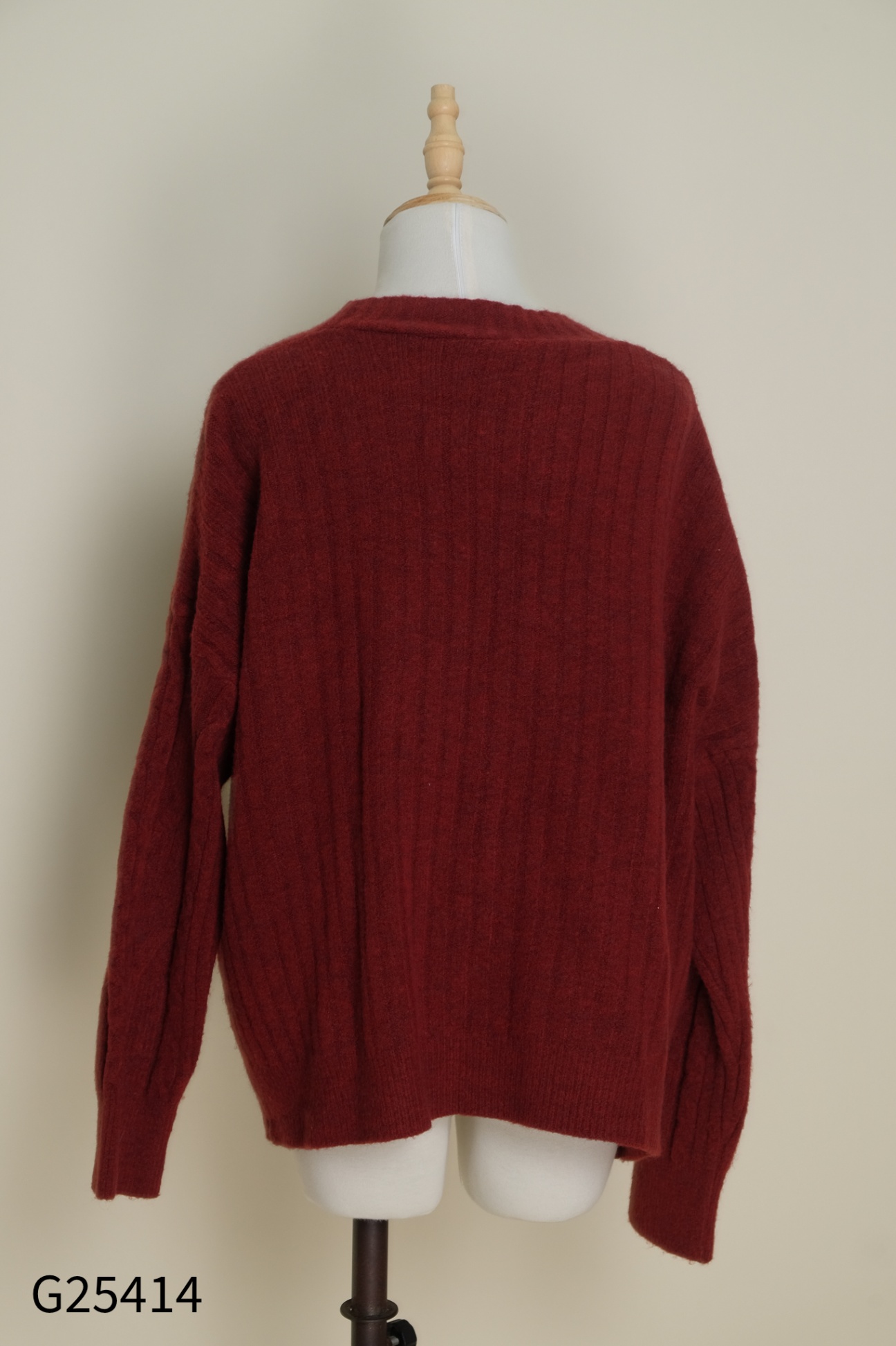 Cardigan len đỏ trơn