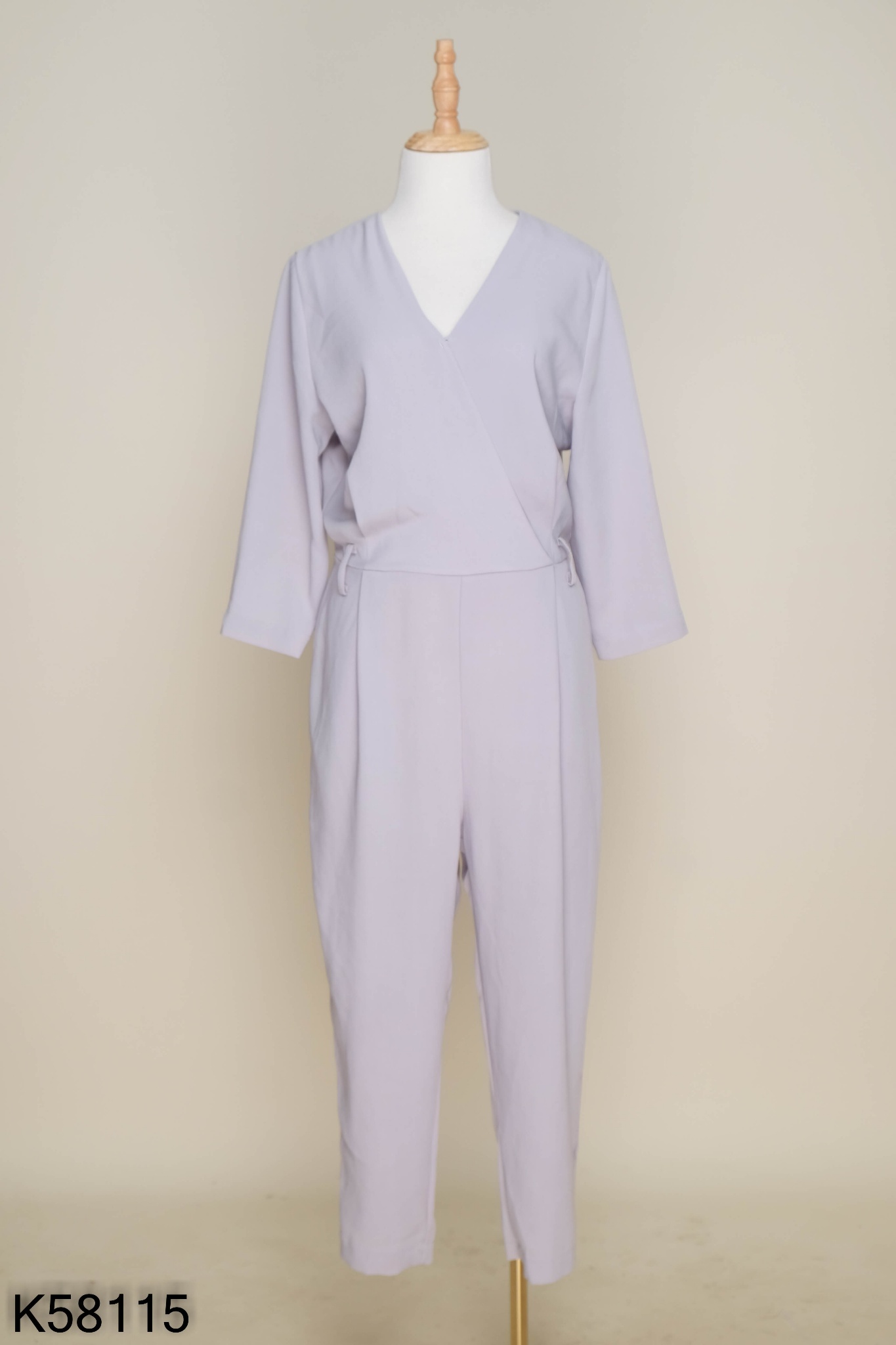 Jumpsuit MONA STUDIO ghi trơn