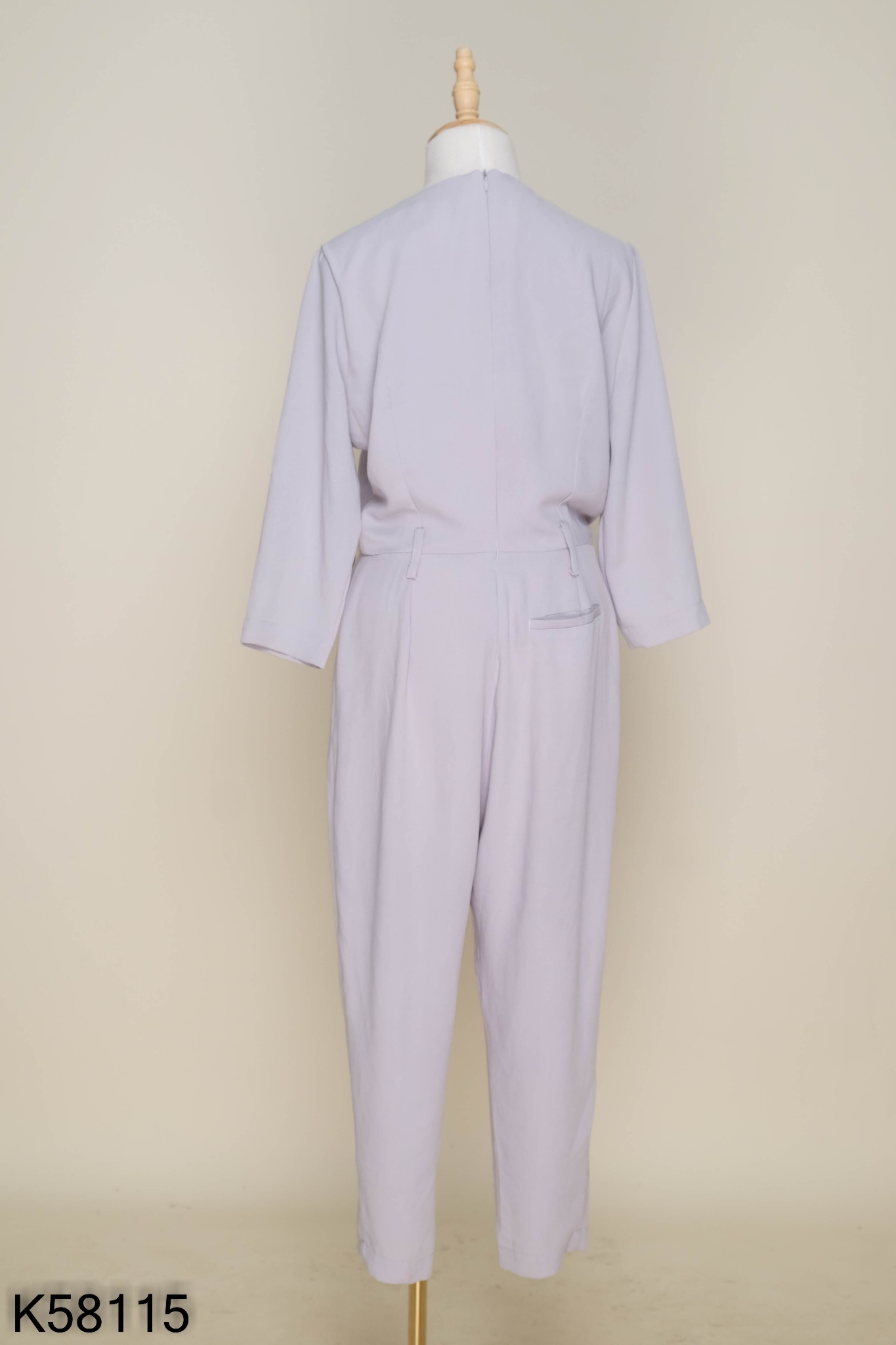 Jumpsuit MONA STUDIO ghi trơn