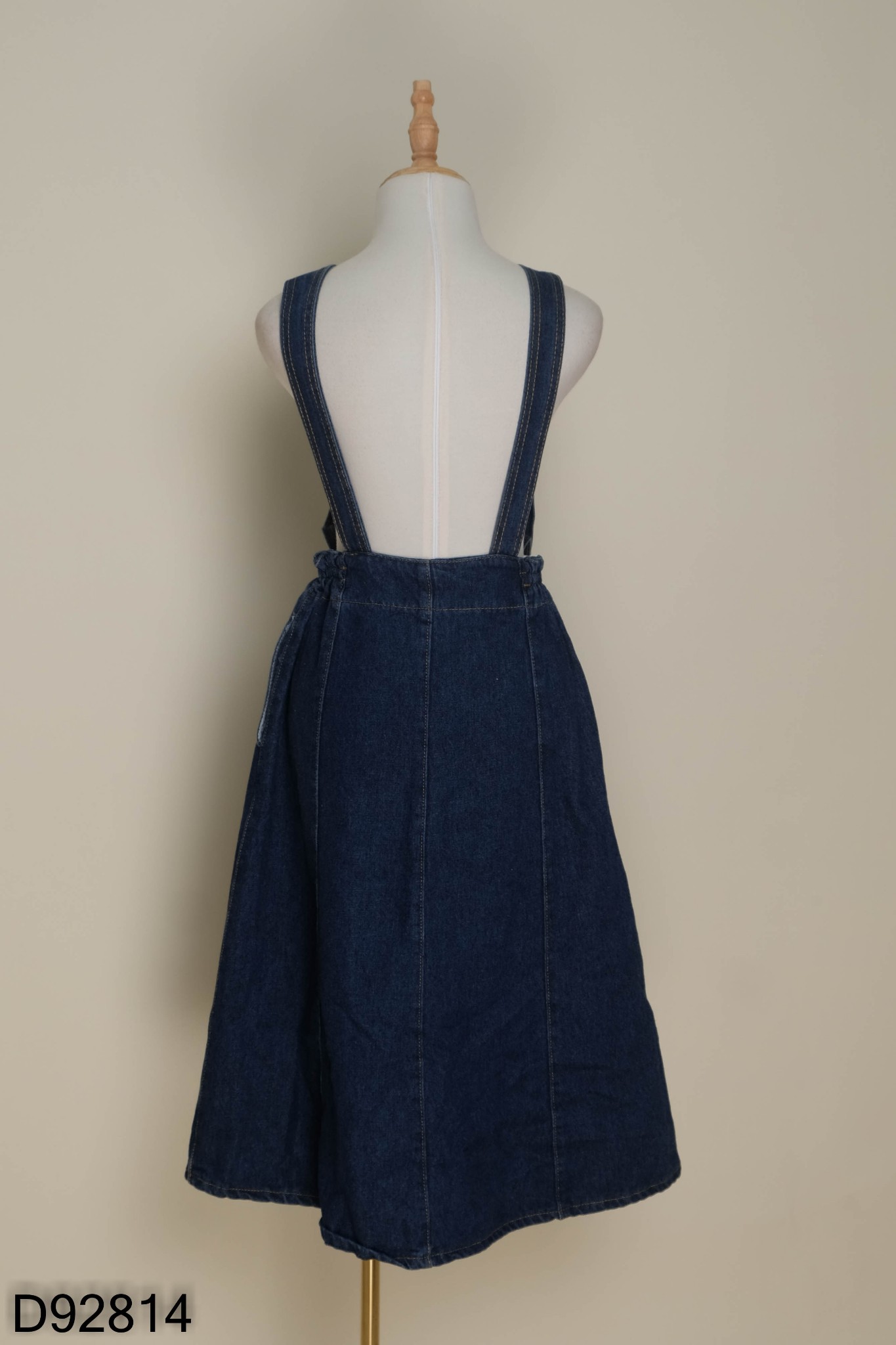 Yếm jeans xanh than