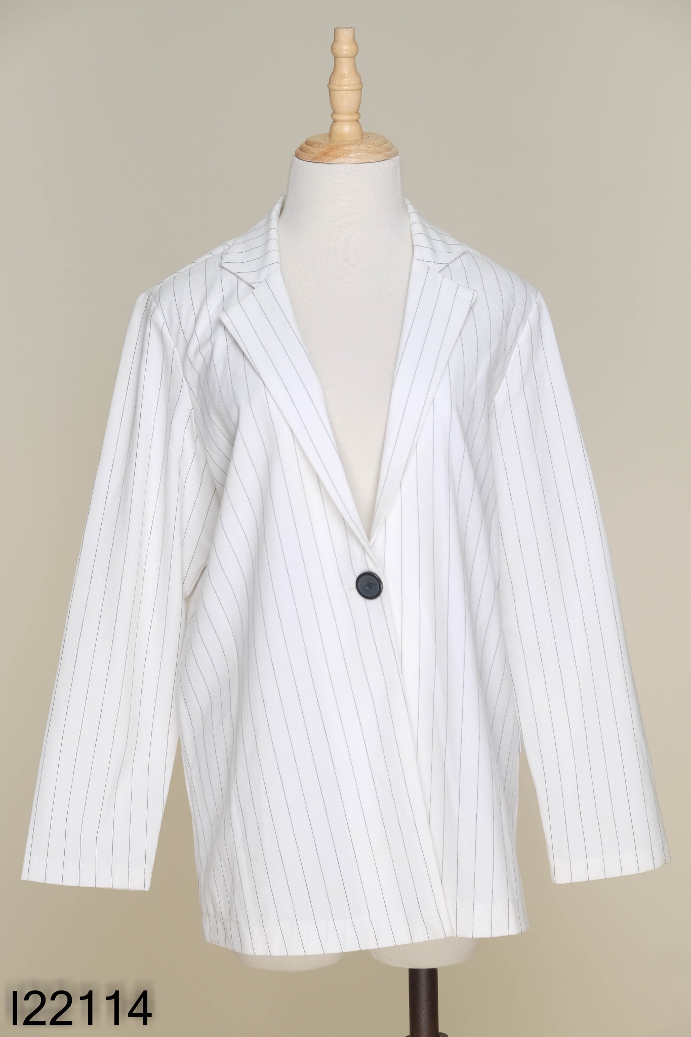 Áo khoác blazer MOSOHALI kẻ trắng