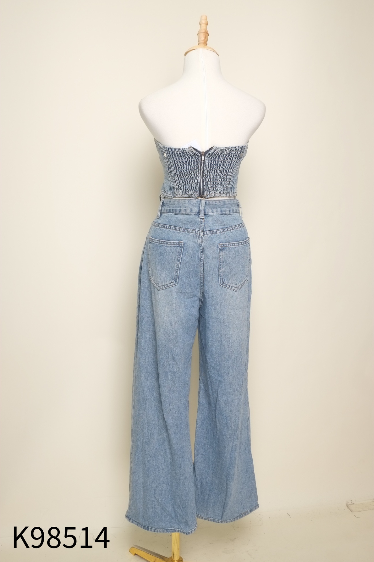 SET xanh áo quây jeans + quần jeans