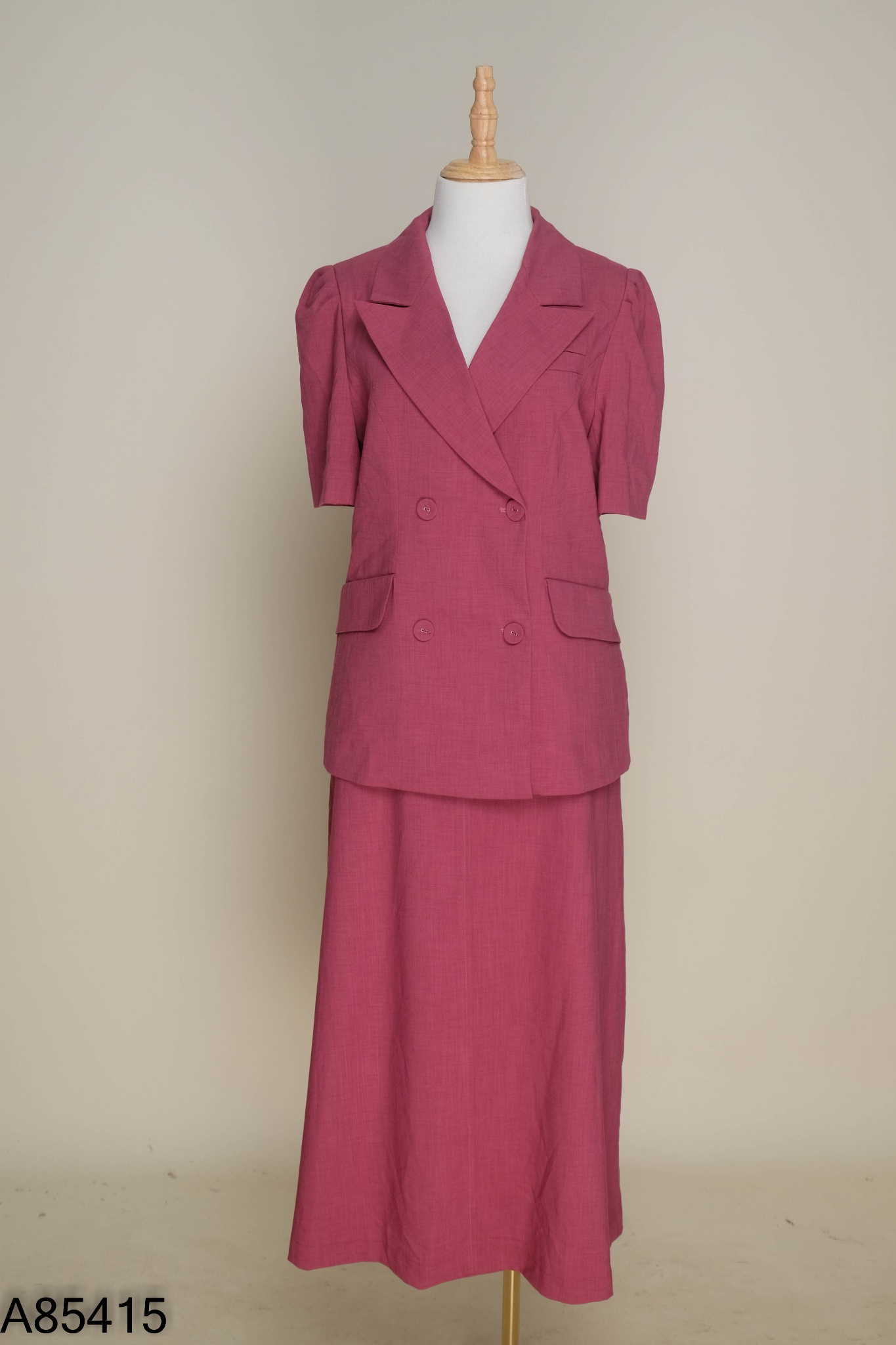 SET Blazer hồng trơn + chân váy