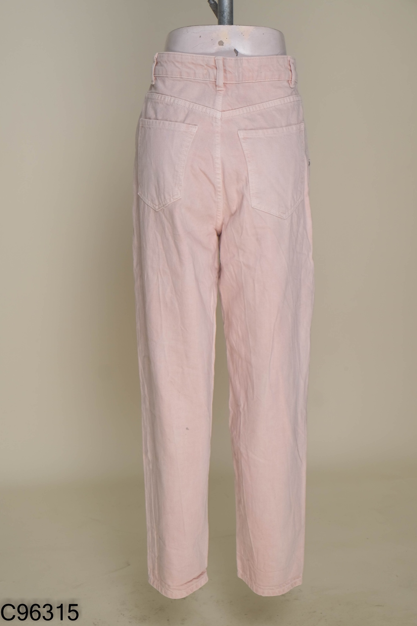 Quần jeans MANGO hồng trơn