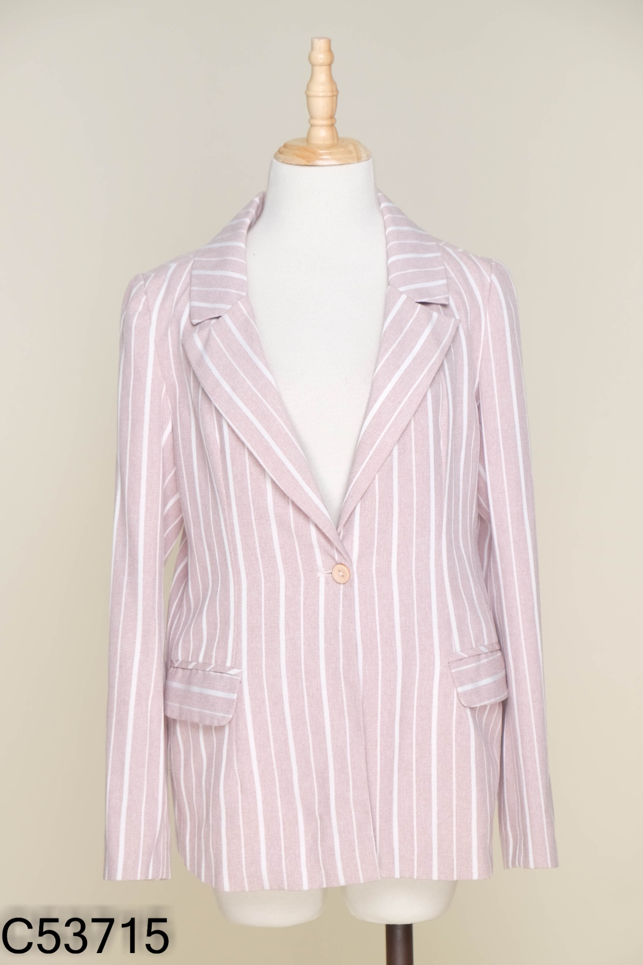 Áo blazer COSMO DESIGN hồng sọc