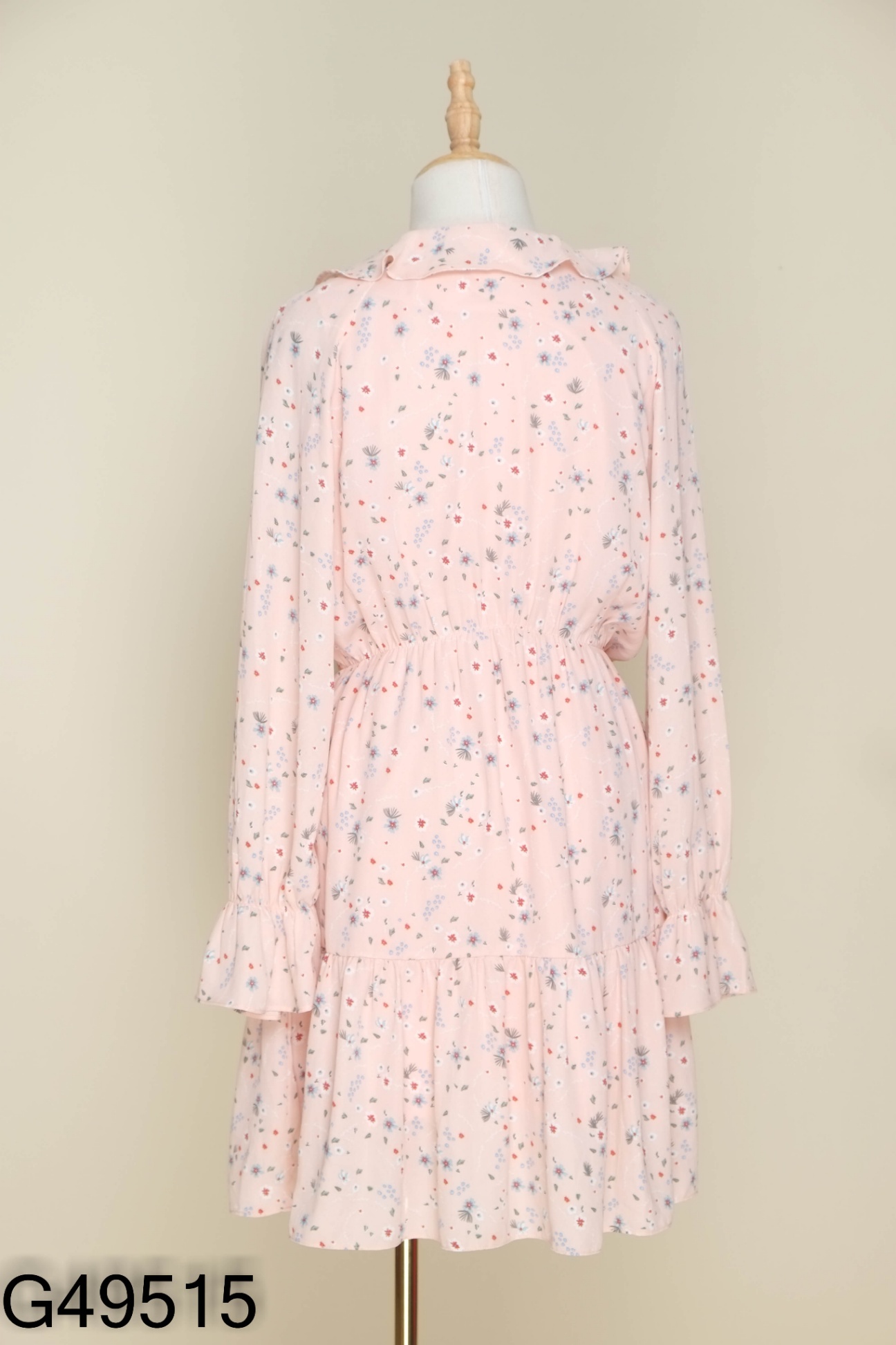 Váy hồng hoa MIXXO eo chun