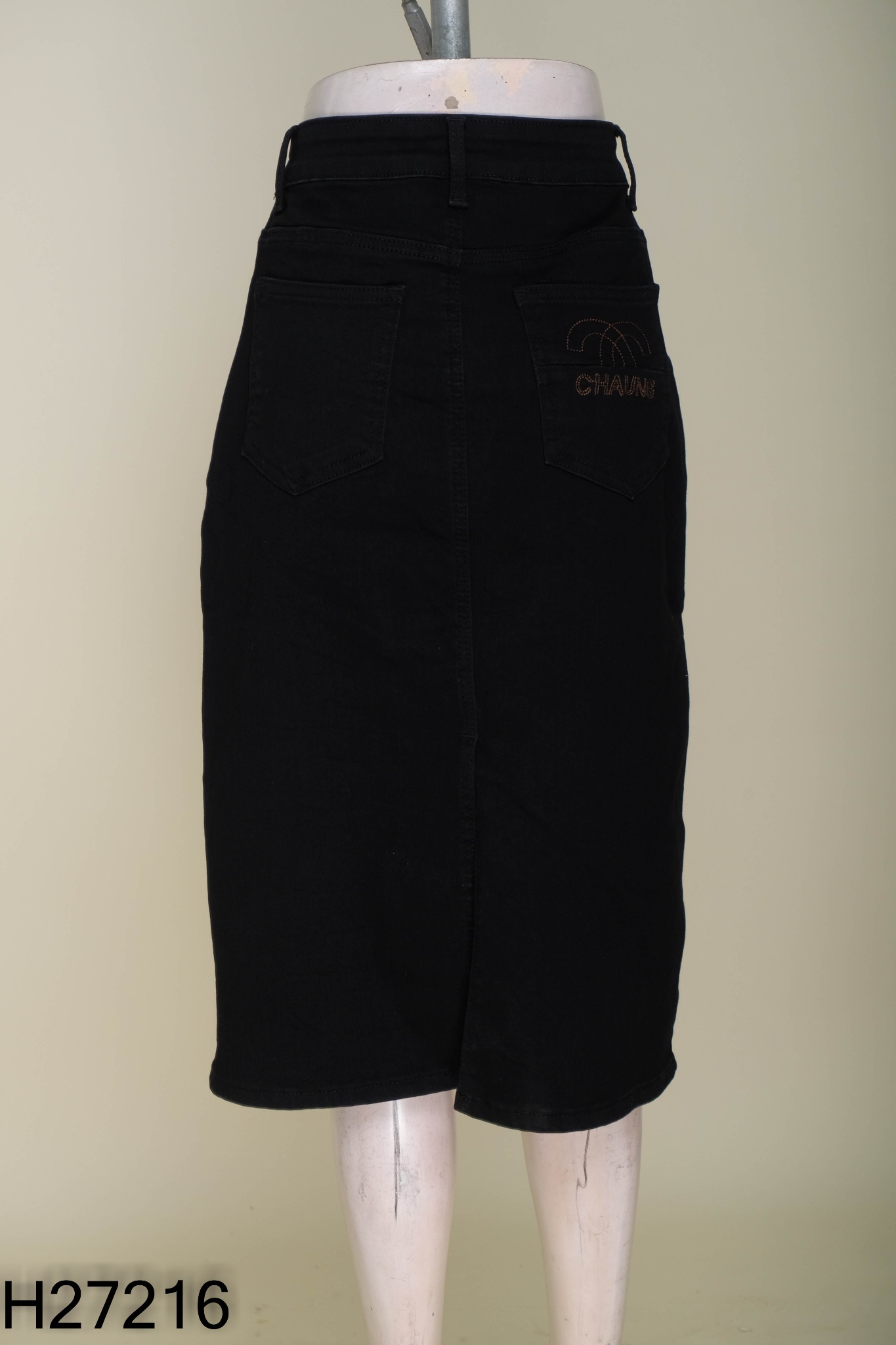NEWTAG Chân váy jeans đen