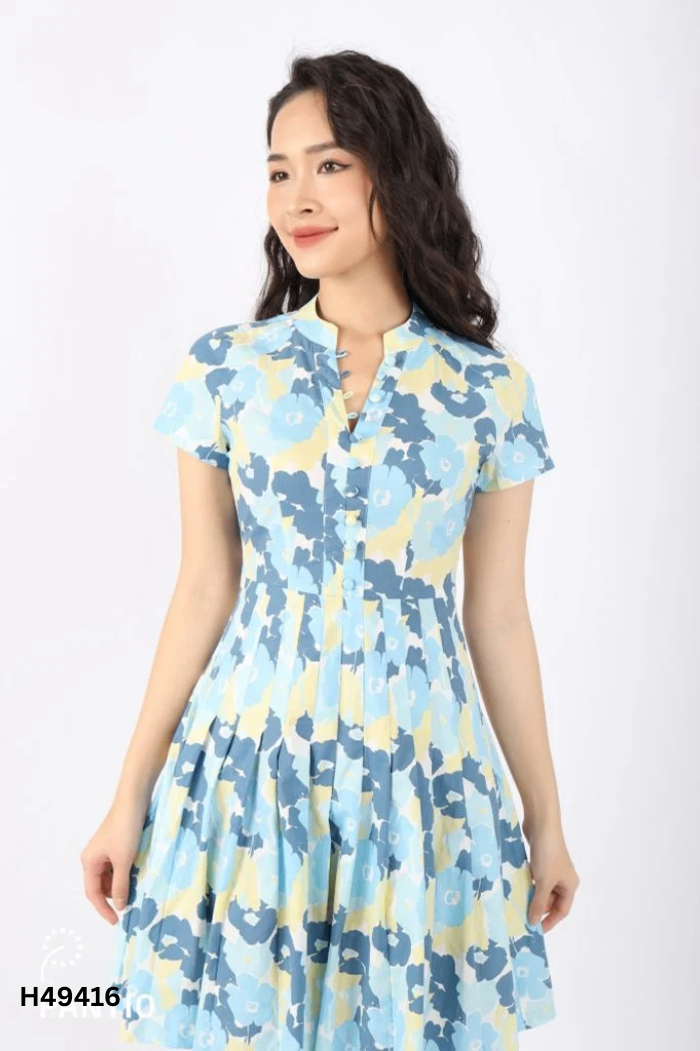 Váy PANTIO xanh họa tiết
