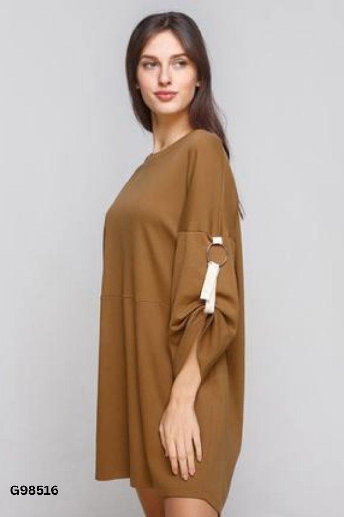 Váy ZARA thun nâu trơn