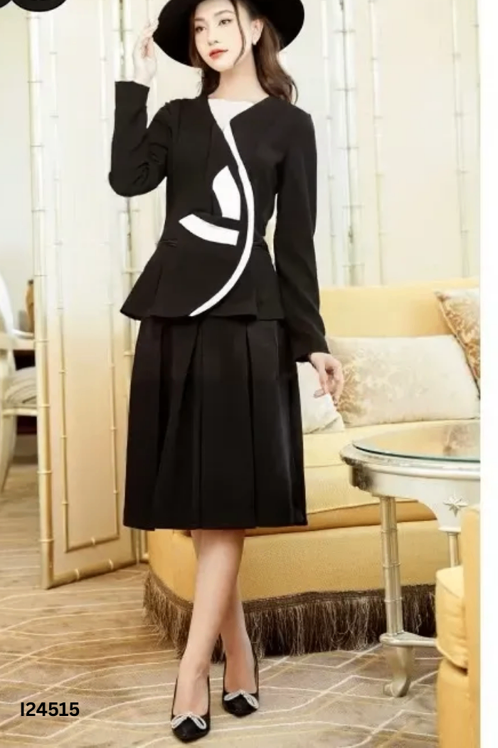 Áo XECOP đen nơ trắng