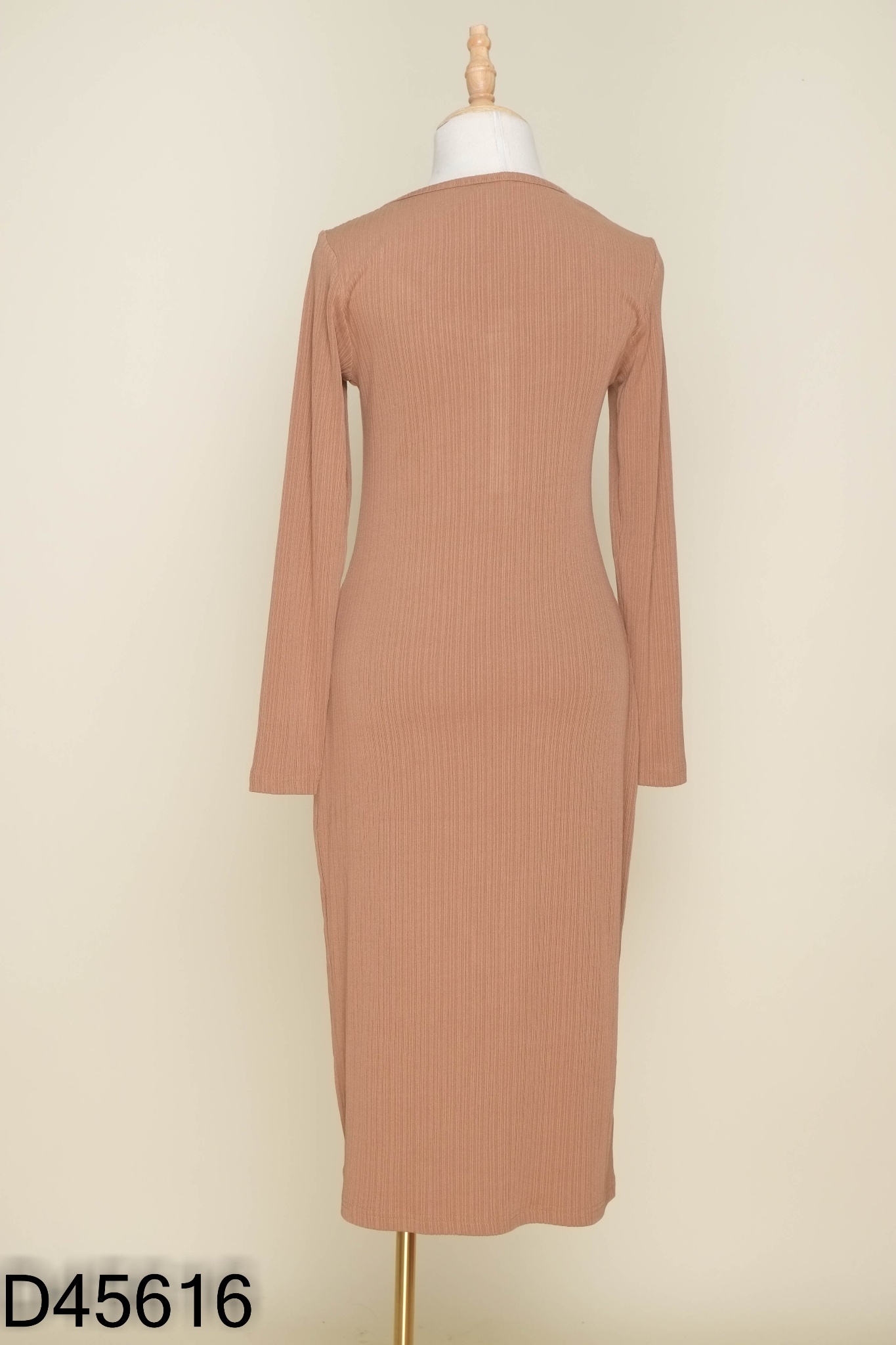 Váy ADORE DRESS thun tăm nâu trơn