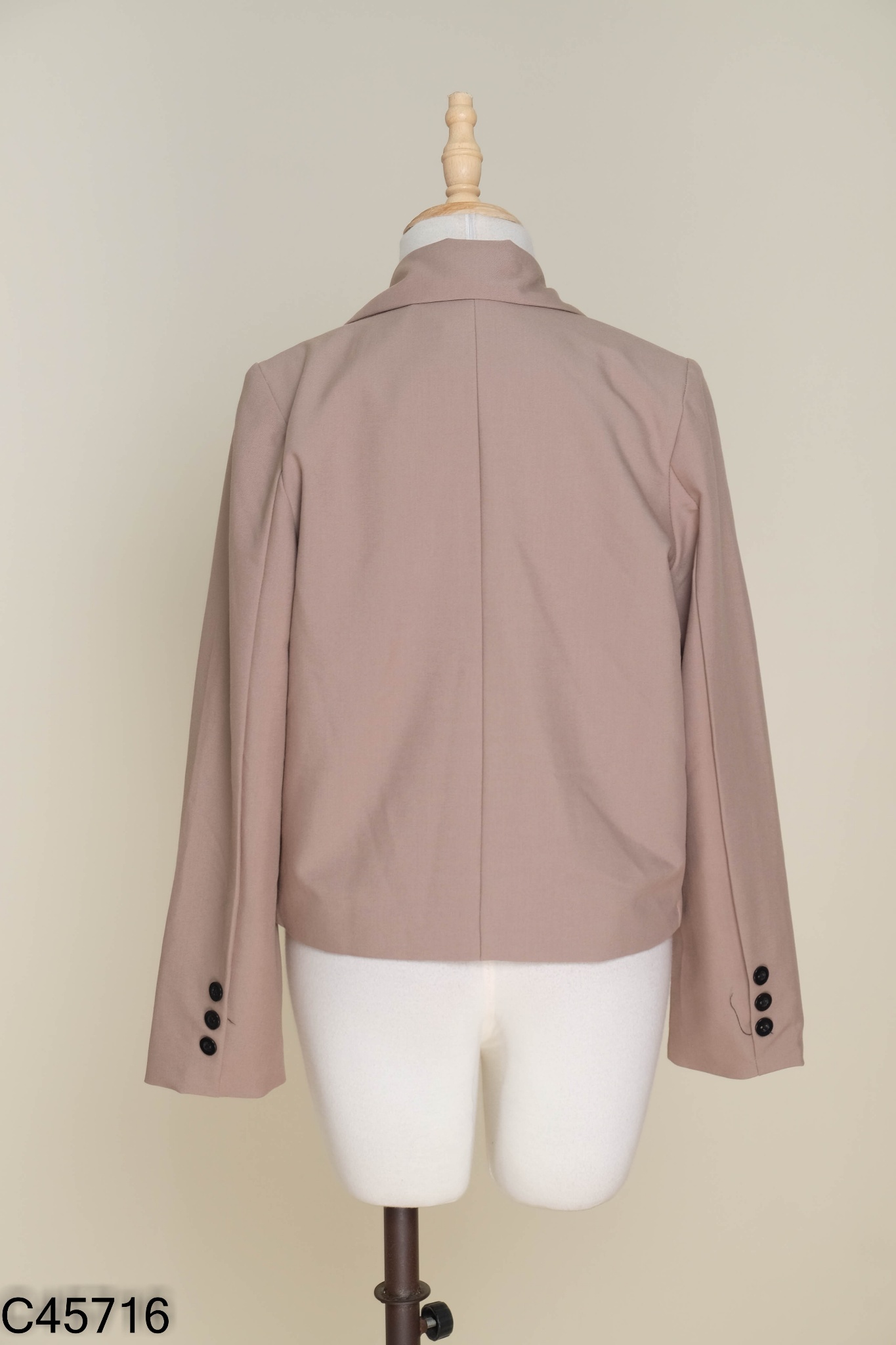 Áo blazer nâu trơn