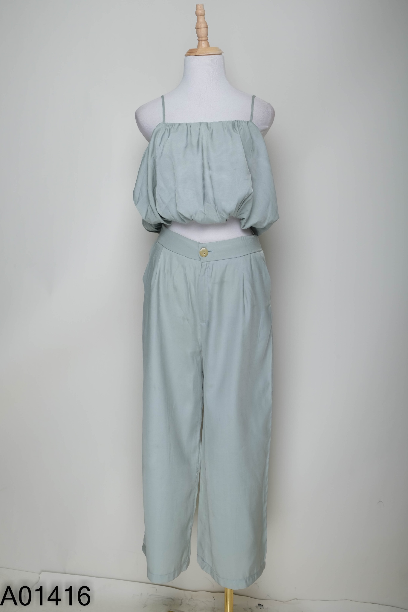 Set áo hai dây xanh+quần