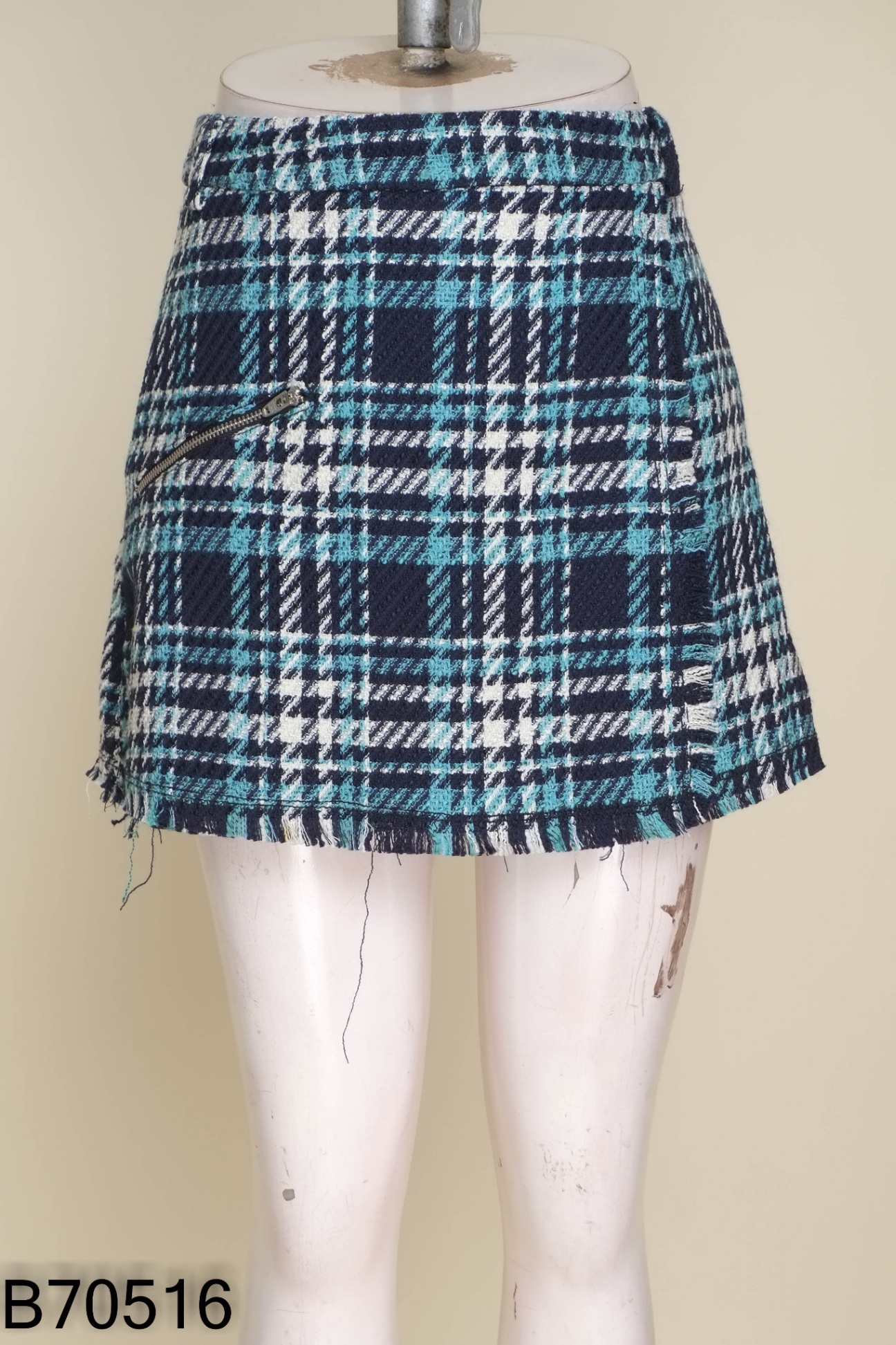 Chân váy ZARA kẻ xanh
