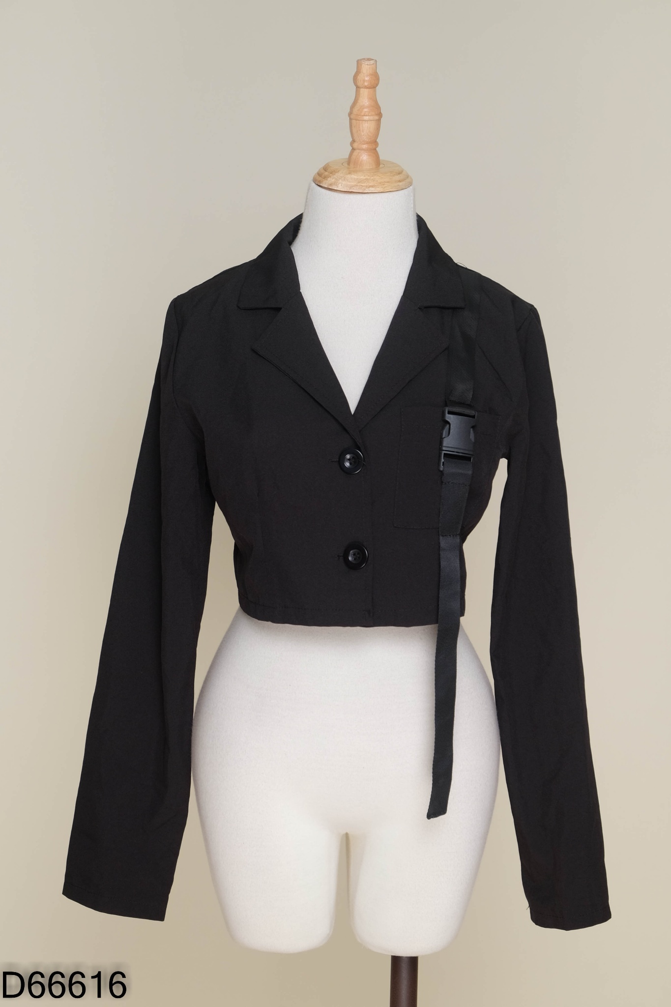 SET Áo 2s đen bèo + blazer khoác