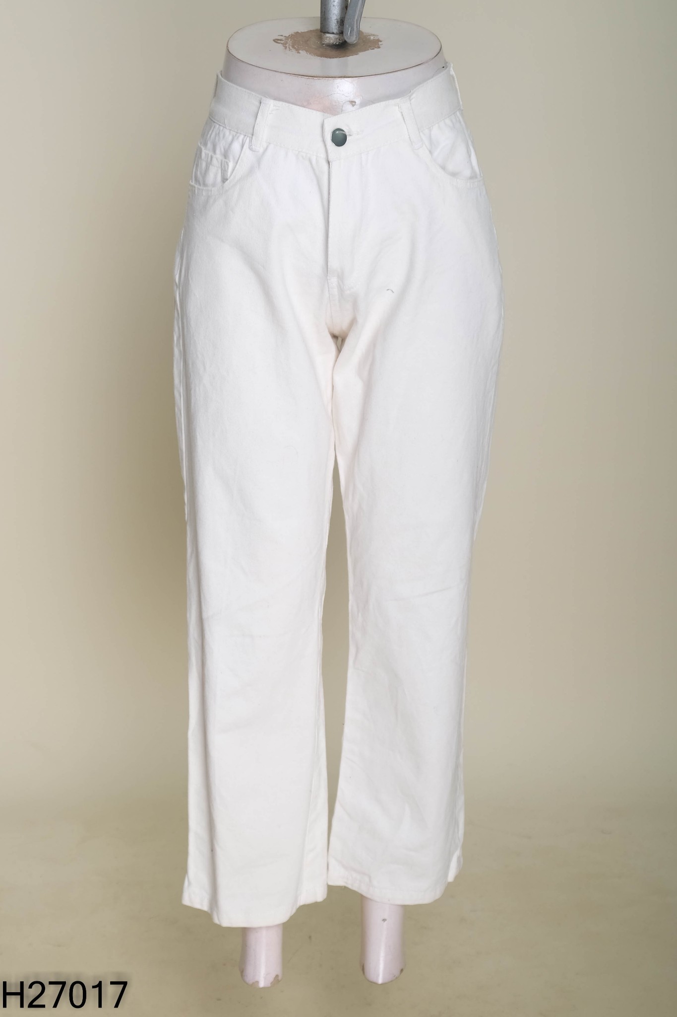 Quần jeans trắng trơn