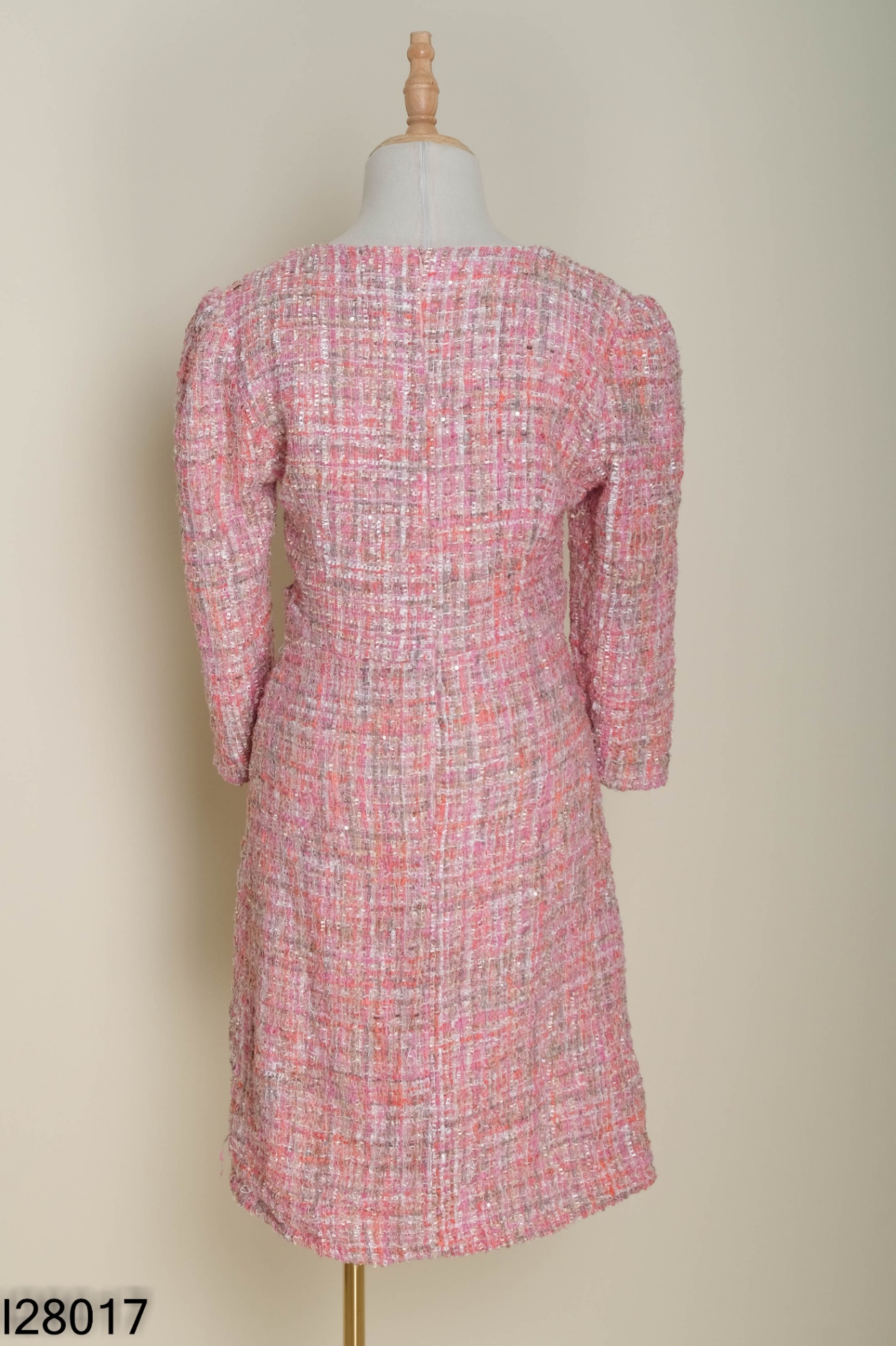 Váy AMI LAMOUR dạ tweed hồng