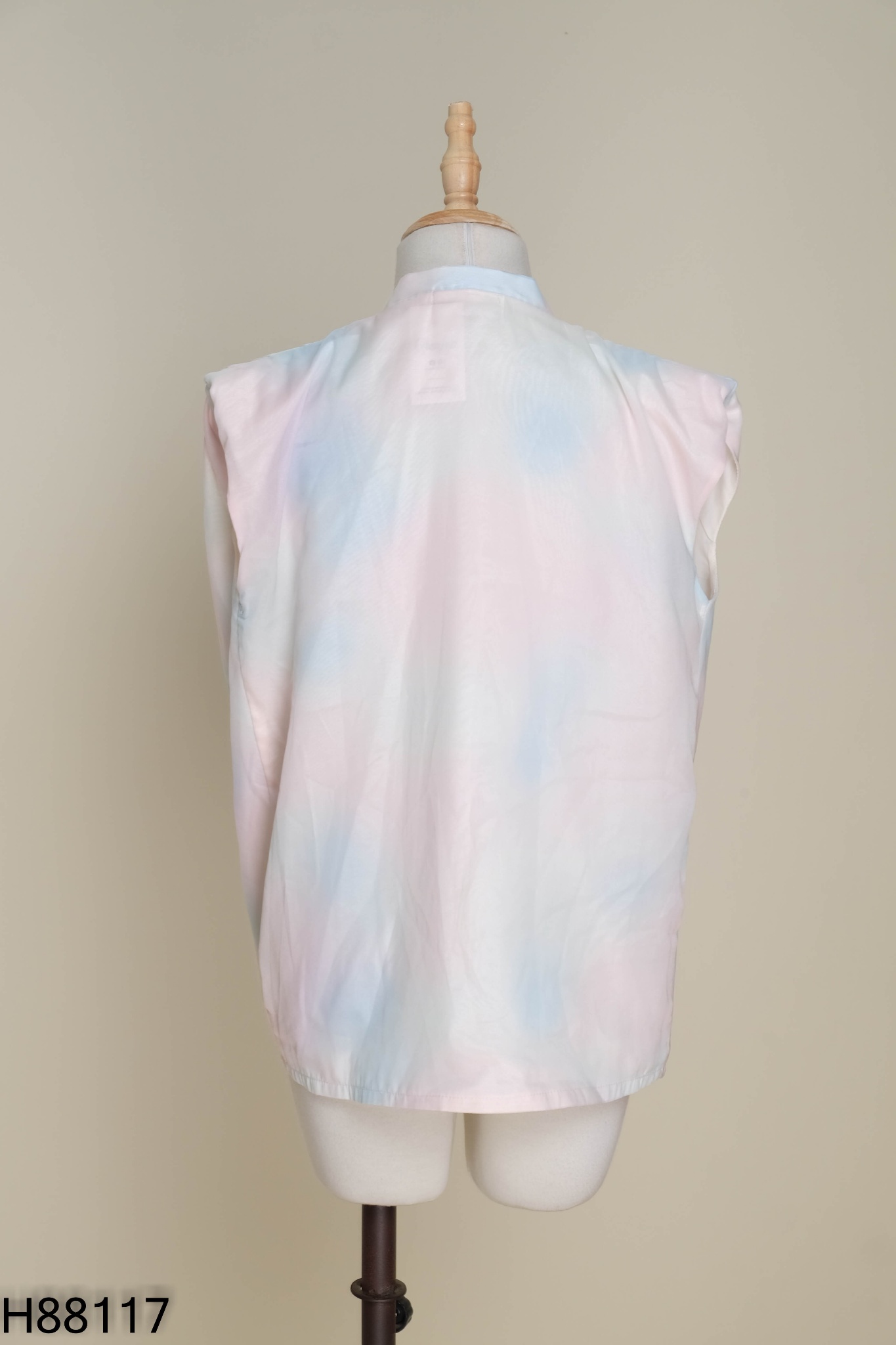 Áo kiểu pastel hồng xanh