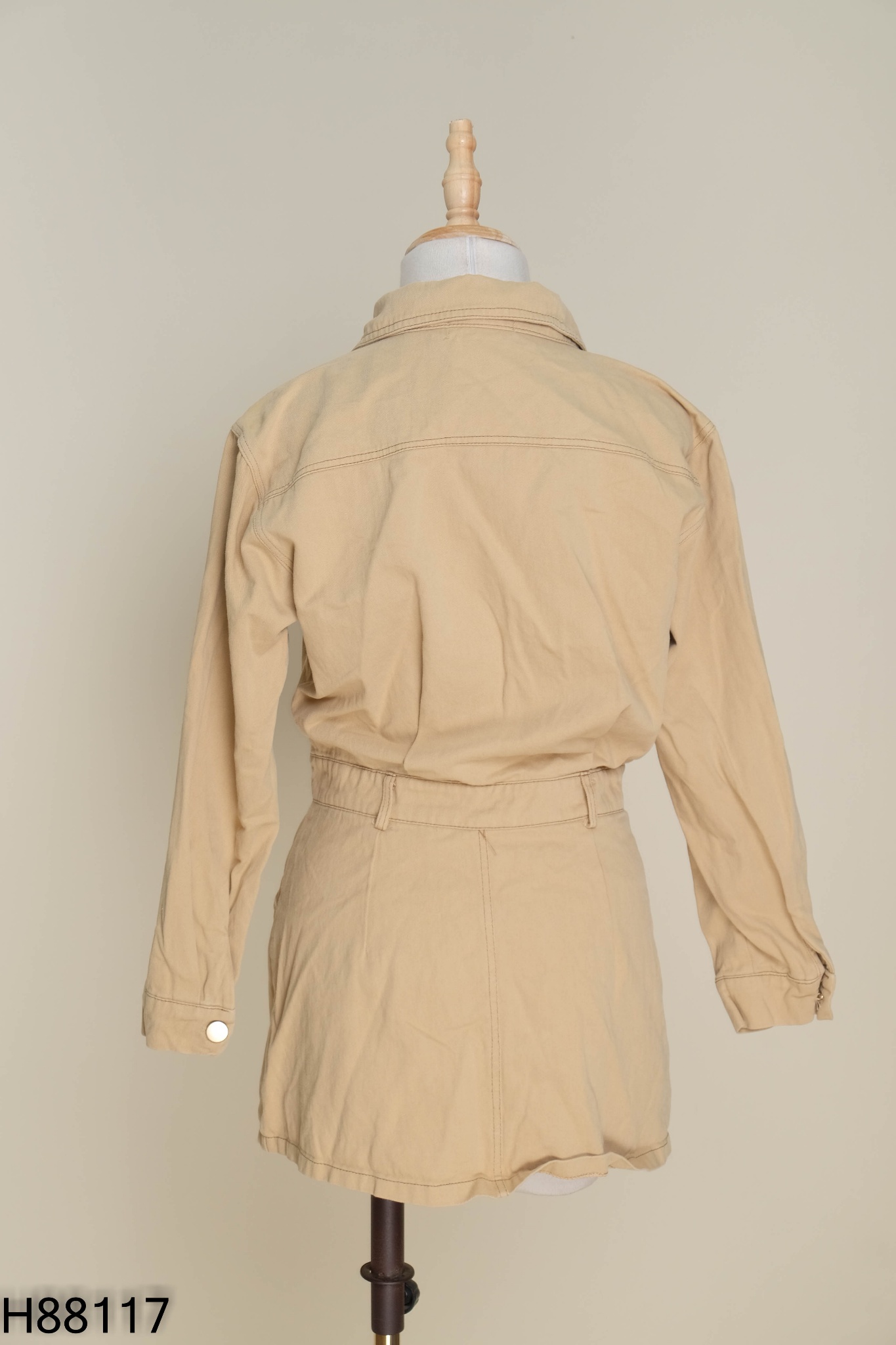Jumpsuit kaki nâu trơn