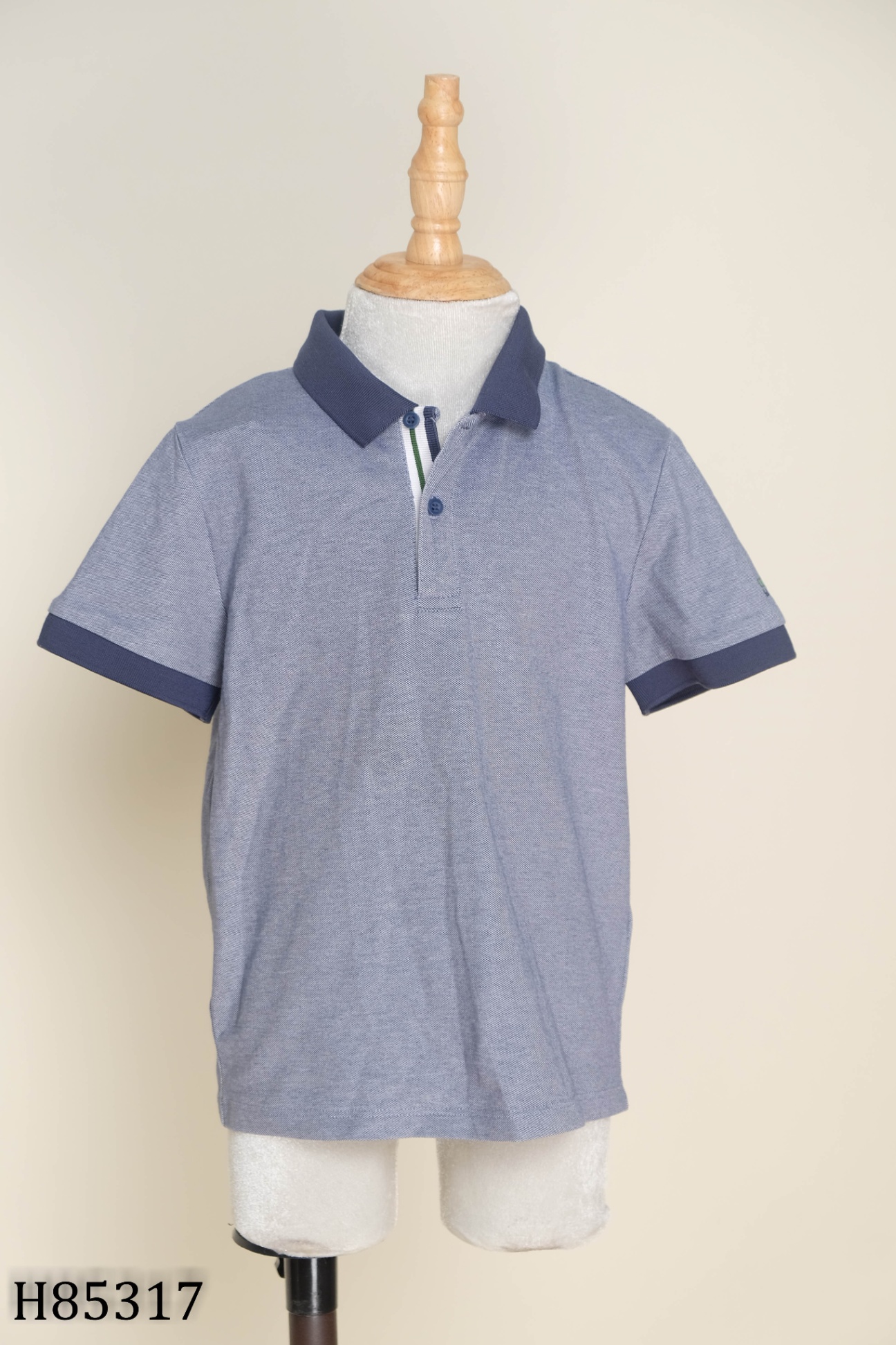 Áo polo YODY xám xanh KIDS
