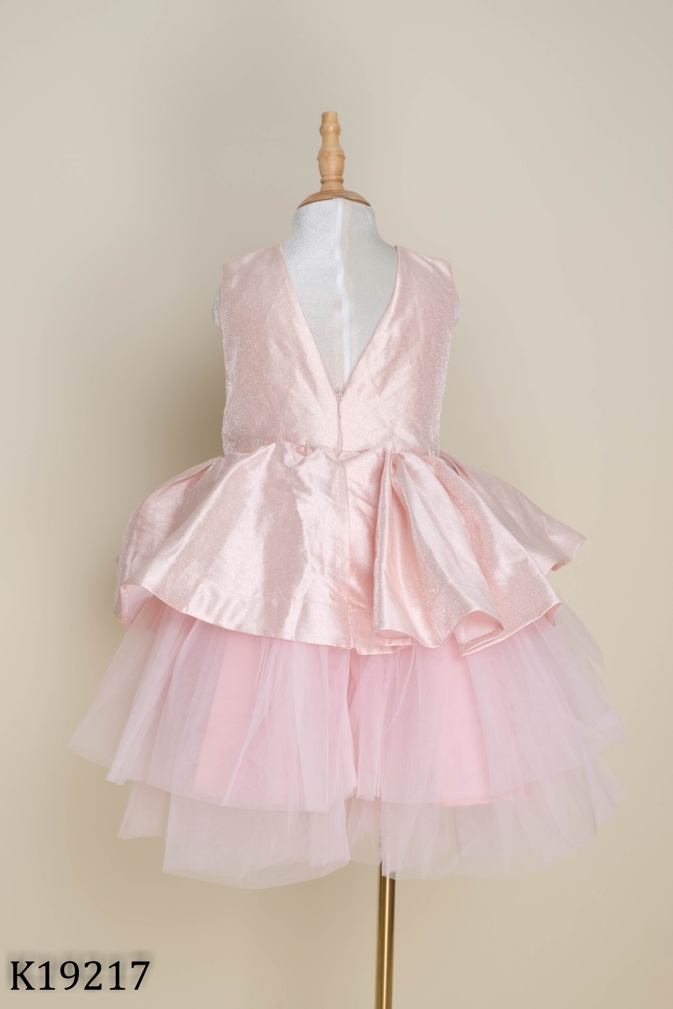 Váy hồng phối lưới KIDS