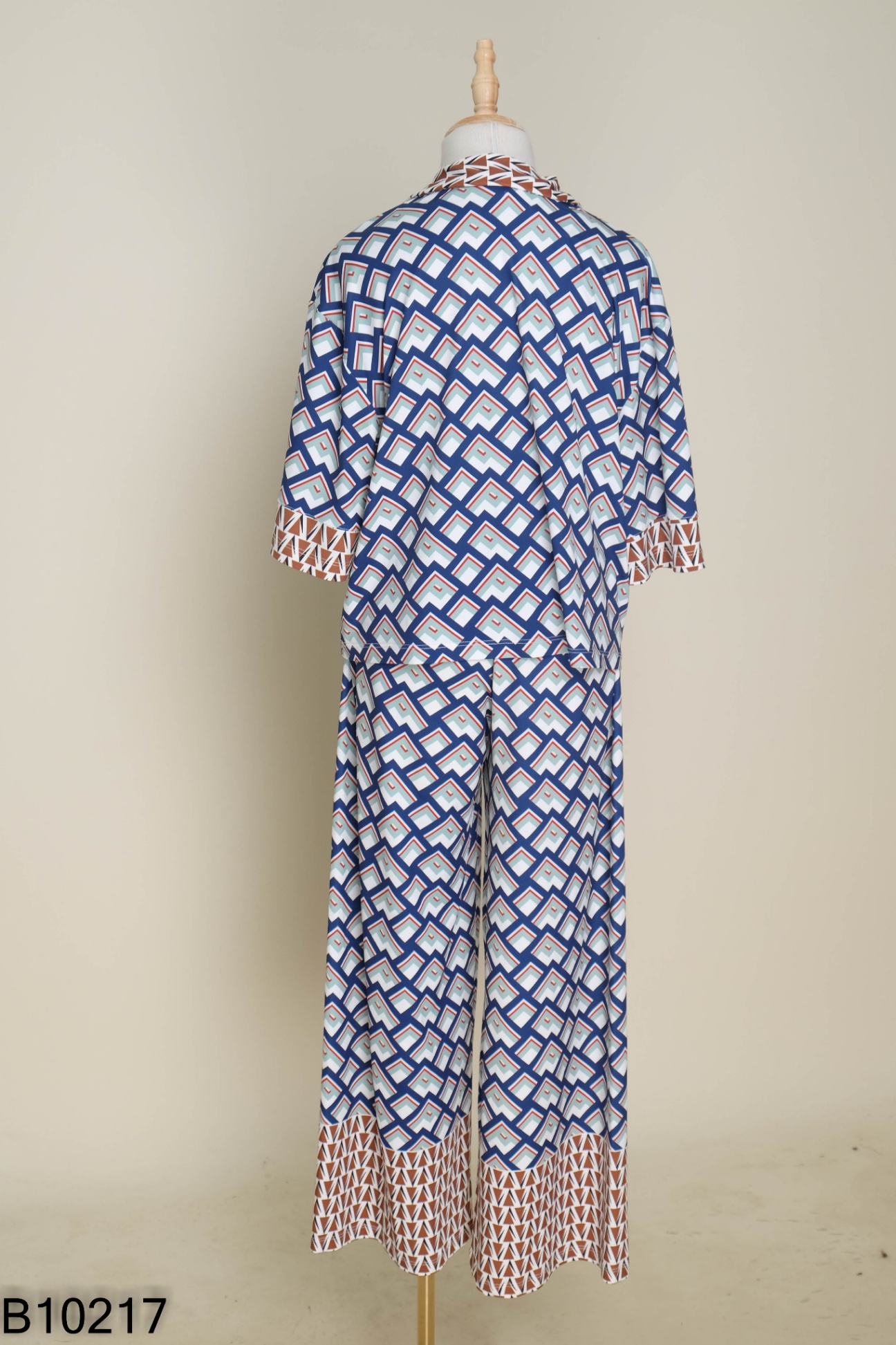 SET ZARA Đồ ngủ xanh phối nâu