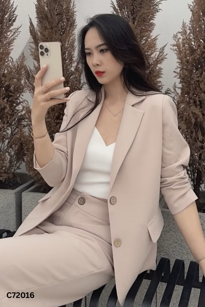Blazer HUIEN DESIGN be trơn