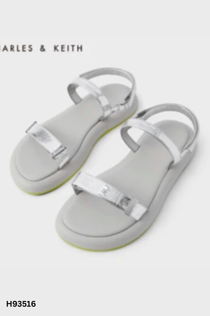 FULLBOX Sandals CHARLES&KEITH xám trơn