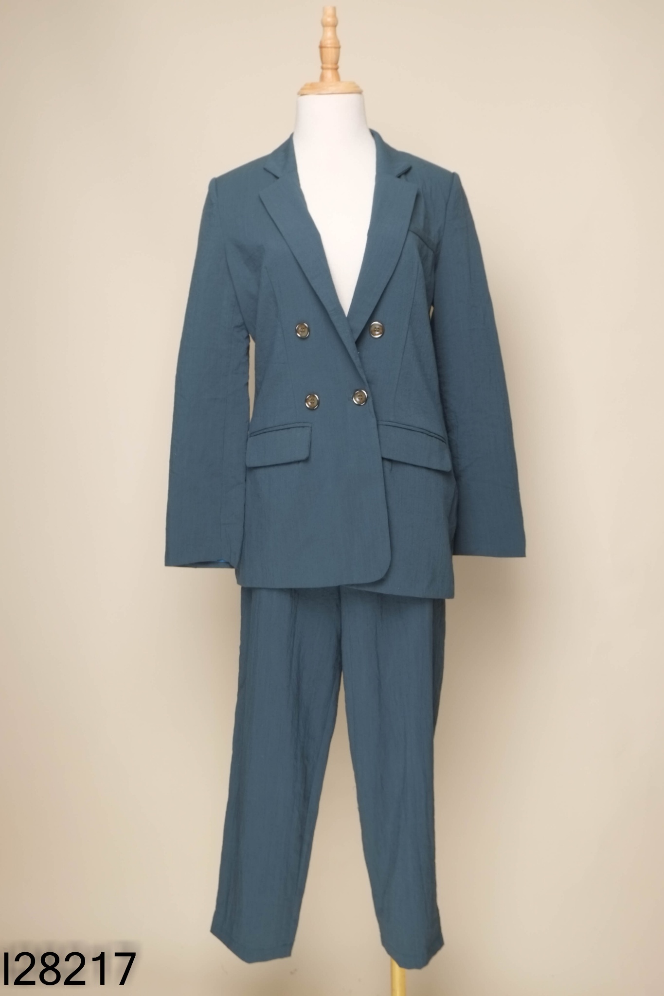 Set áo khoác blazer xanh+quần