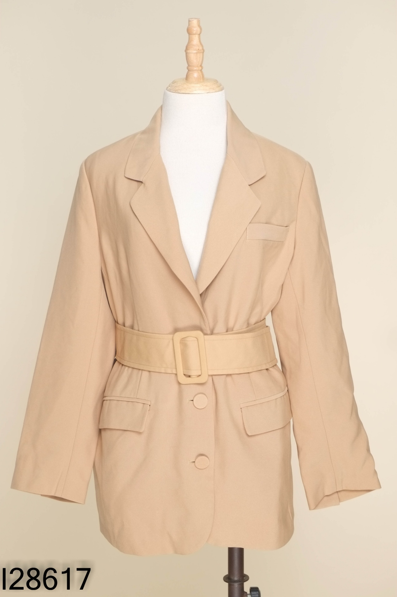 Blazer nâu be trơn