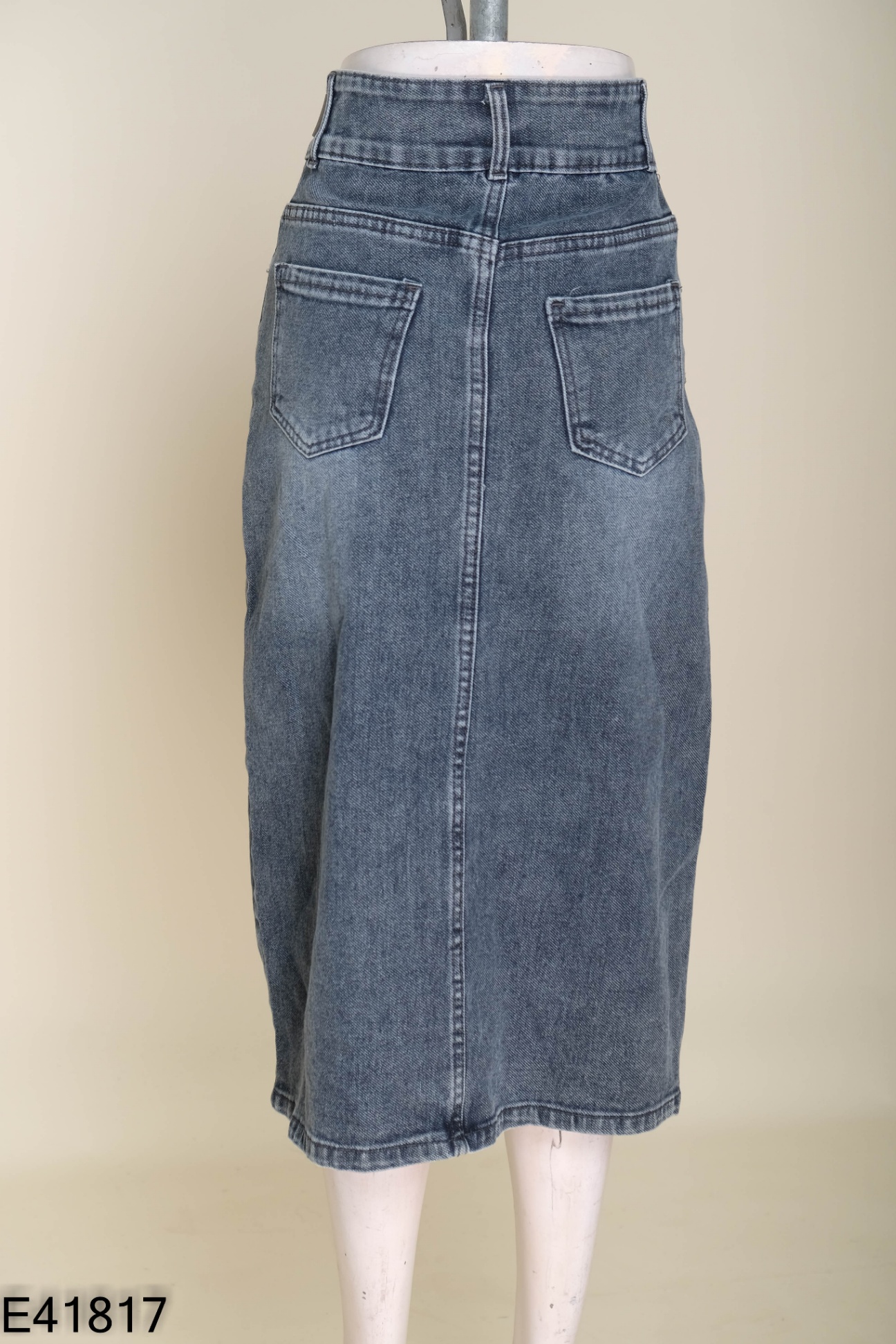 Chân váy jeans ghi