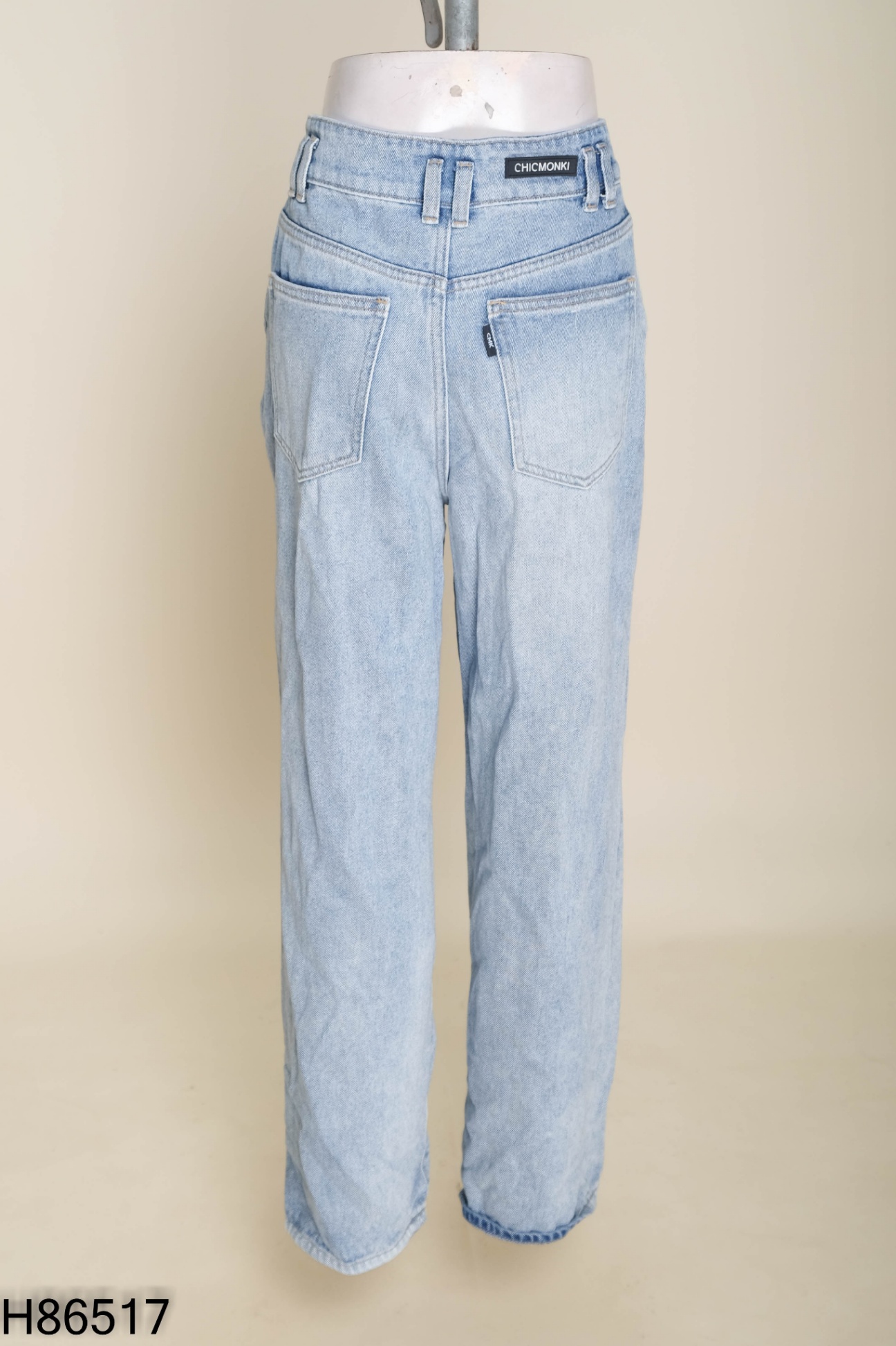 Quần jeans xanh CHICMONKI 2 cúc