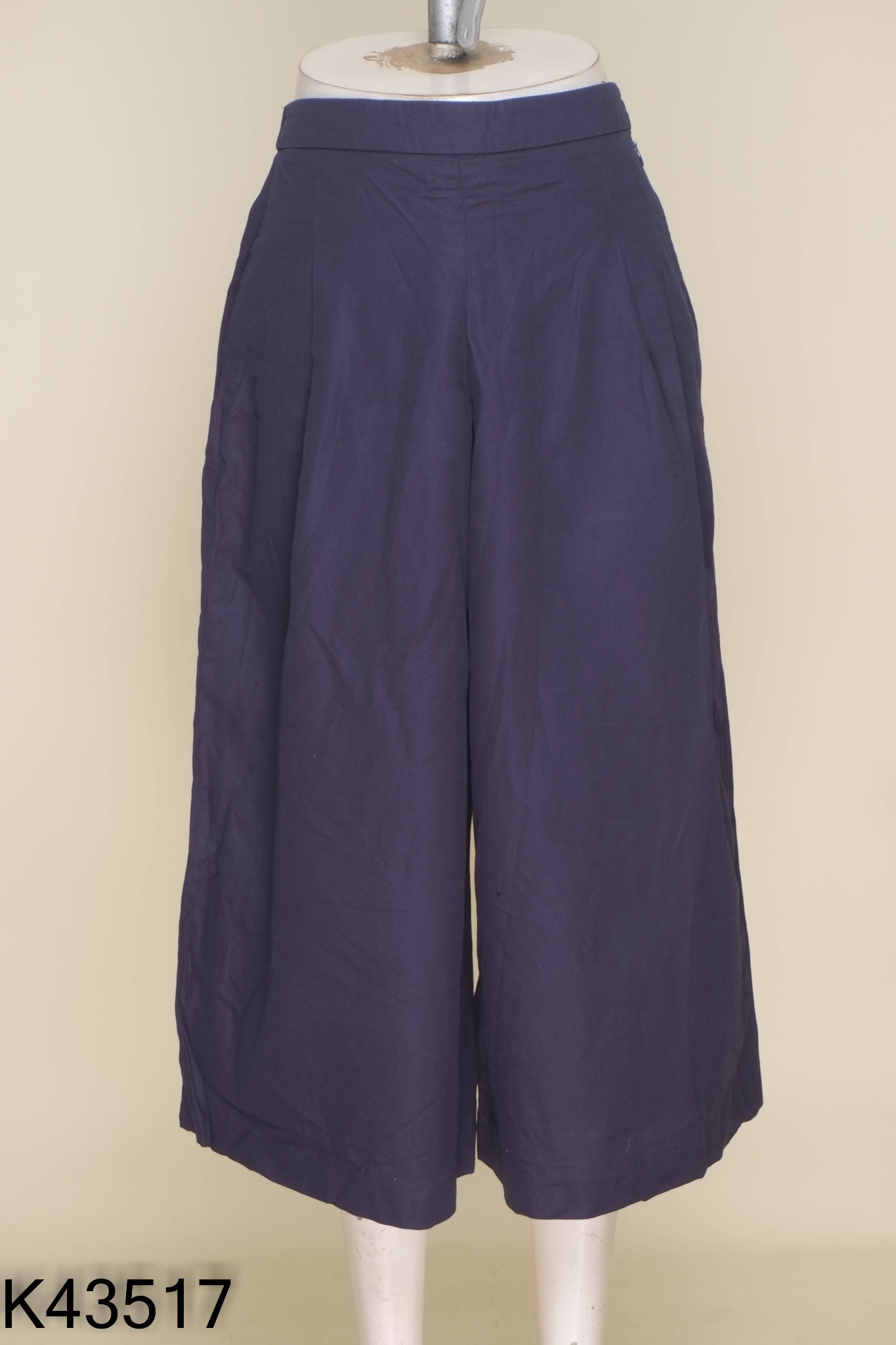 Quần culottes xanh than