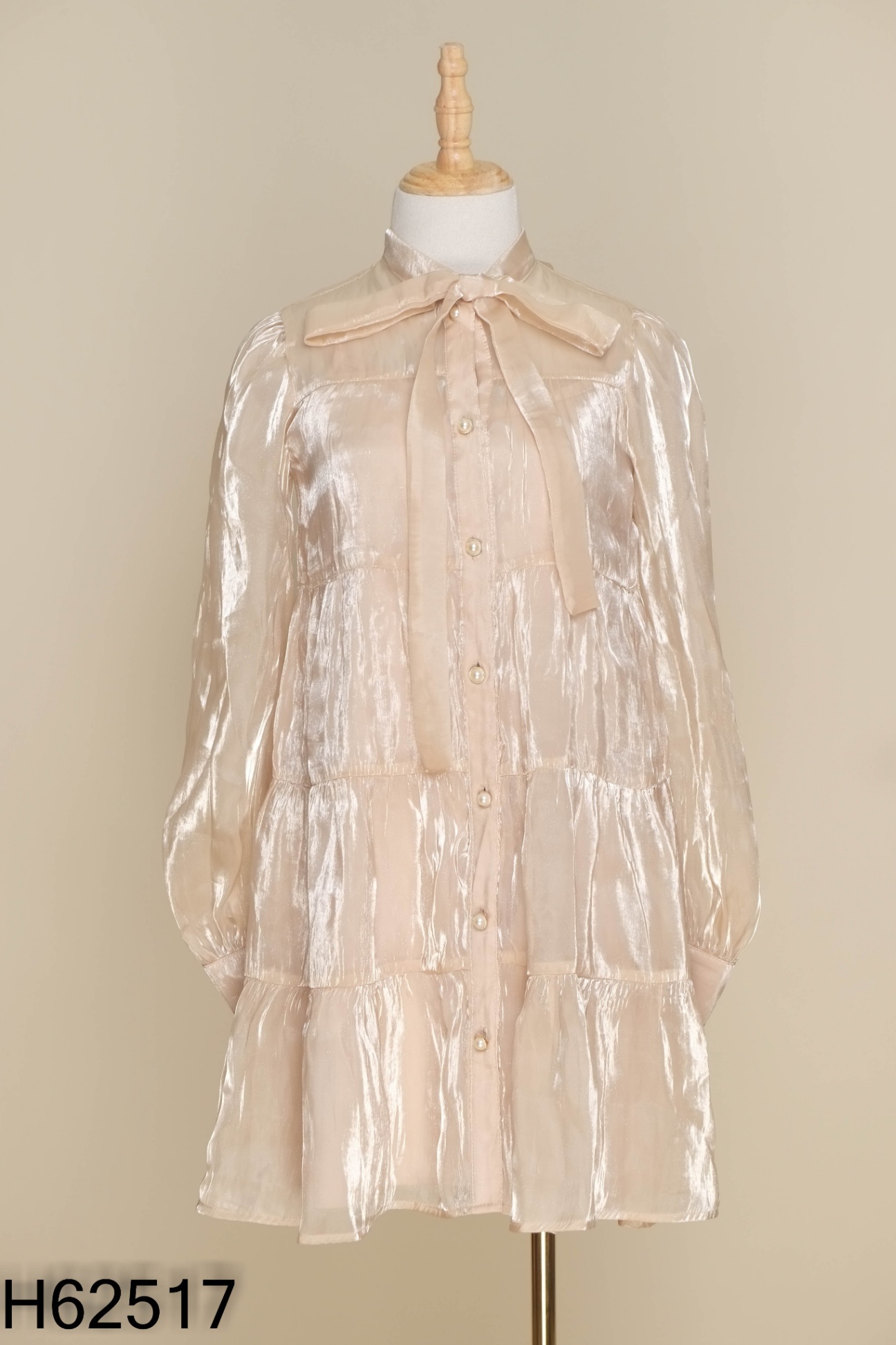 Váy babydoll nâu be +lót