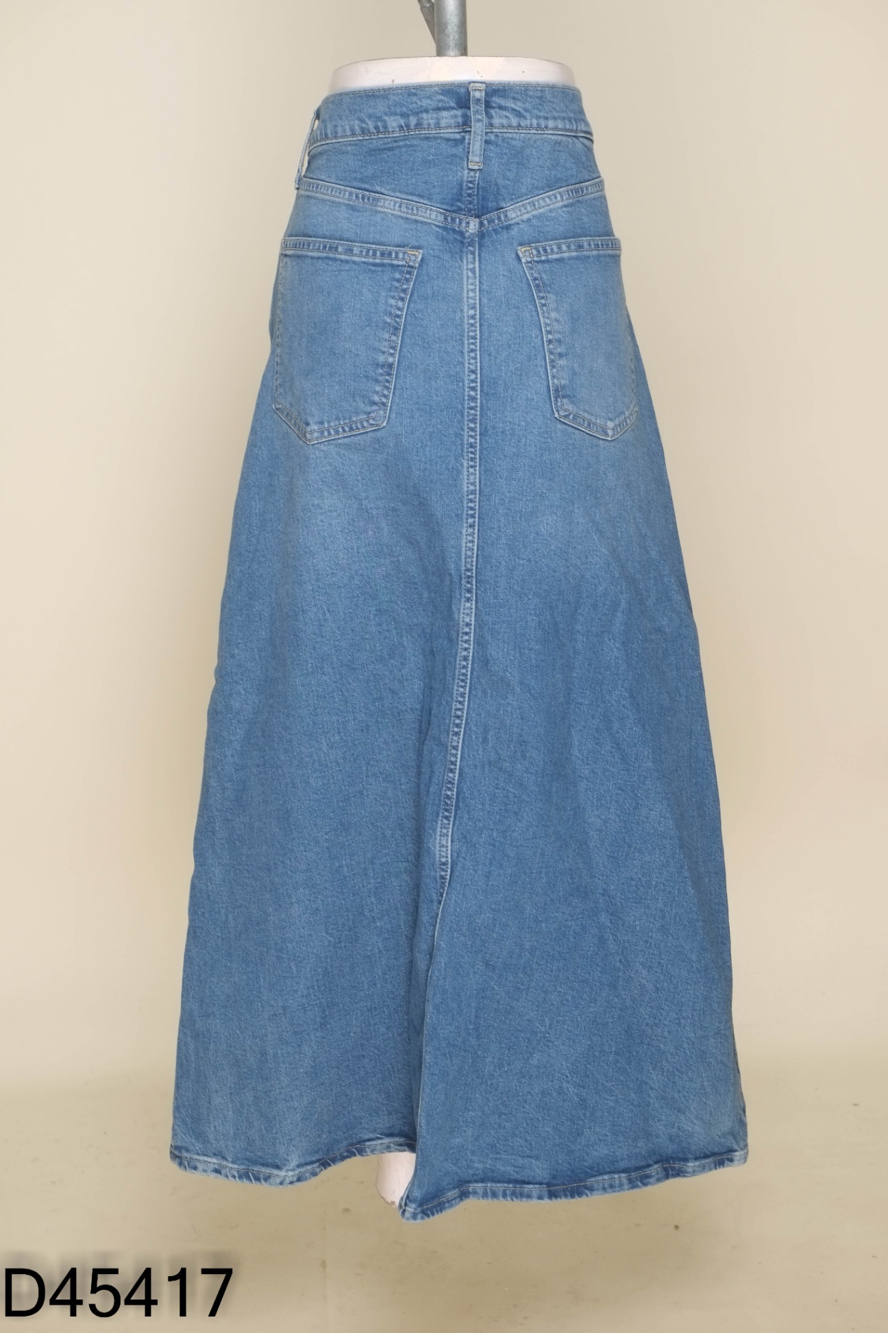 NEWTAG Chân váy GAP jeans xanh trơn