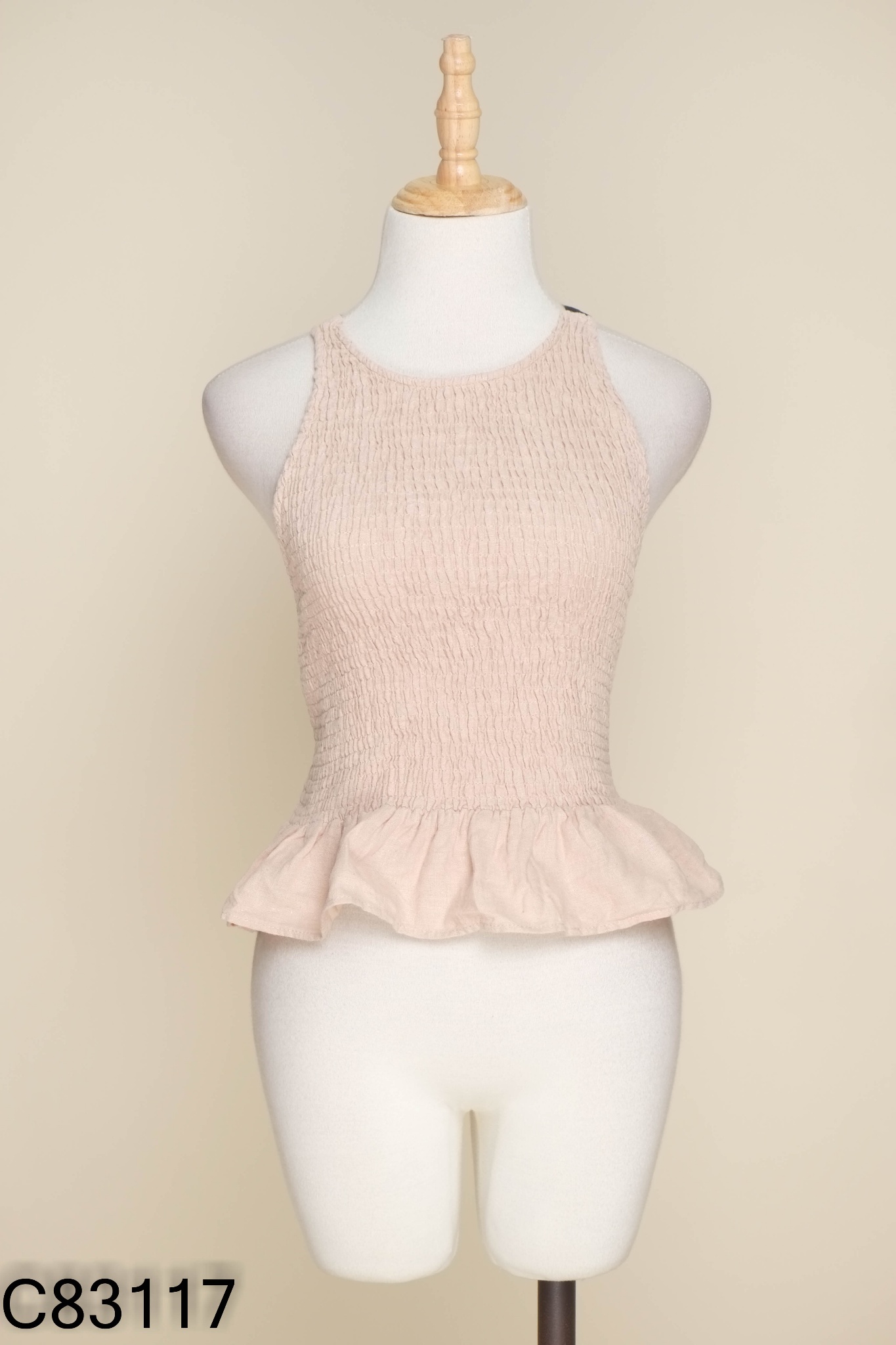 Áo linen ZARA be đan dây lưng