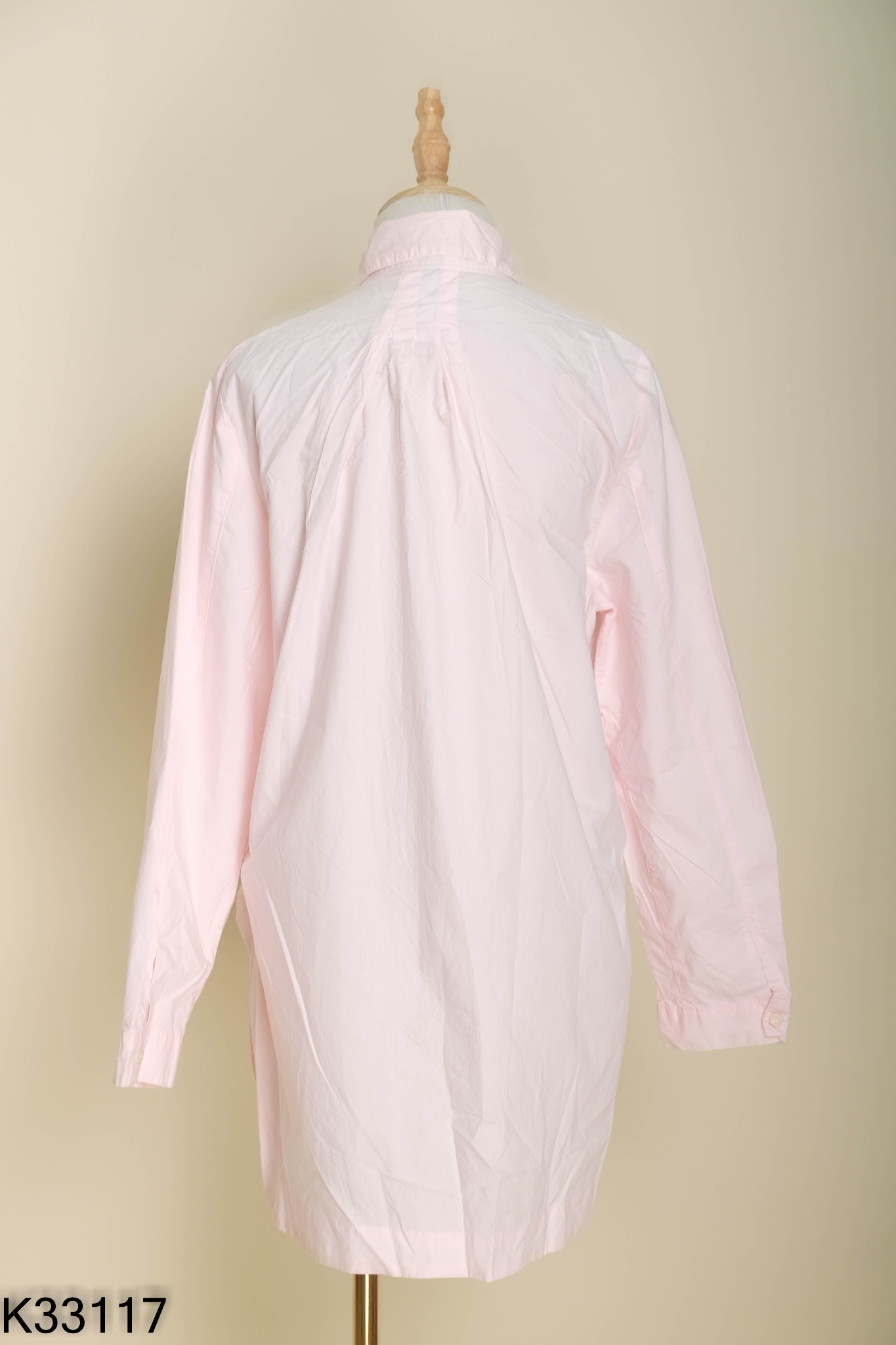 Váy THE PASTEL sơ mi hồng họa tiết đen