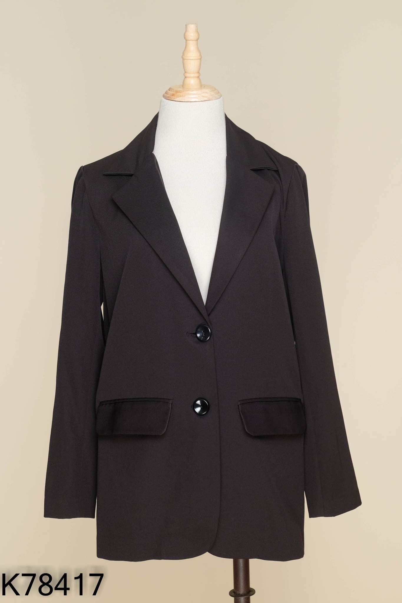 Áo blazer BU BIGSIZE đen trơn