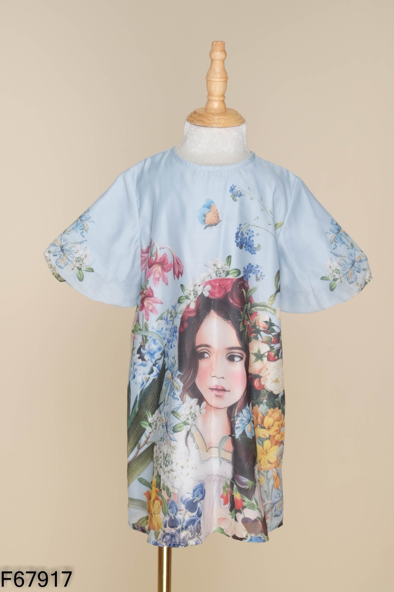 Váy ADORE DRESS xanh họa tiết KIDS