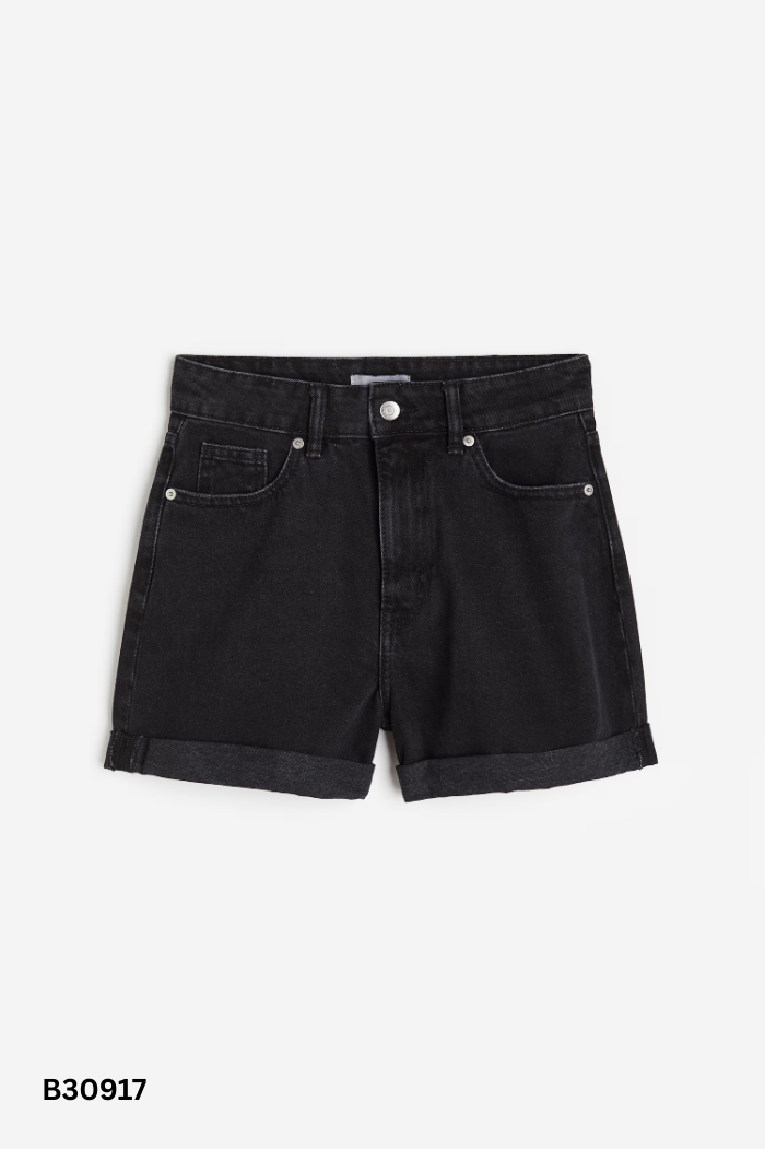Quần short HM đen trơn