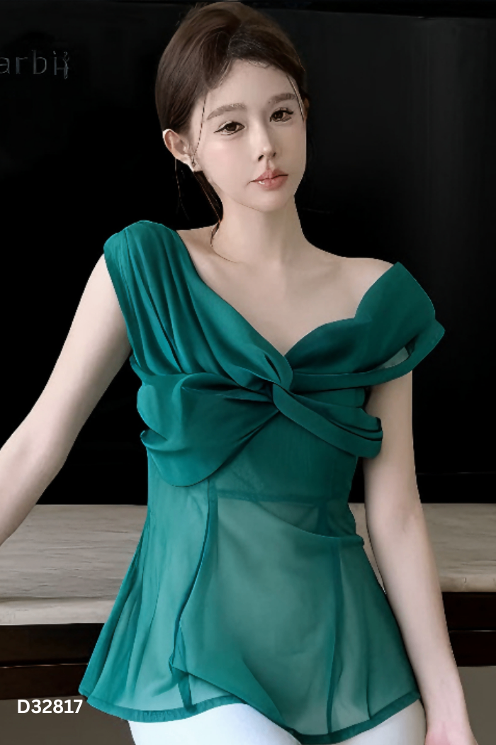 Áo KONCEPT lưới xanh xoắn
