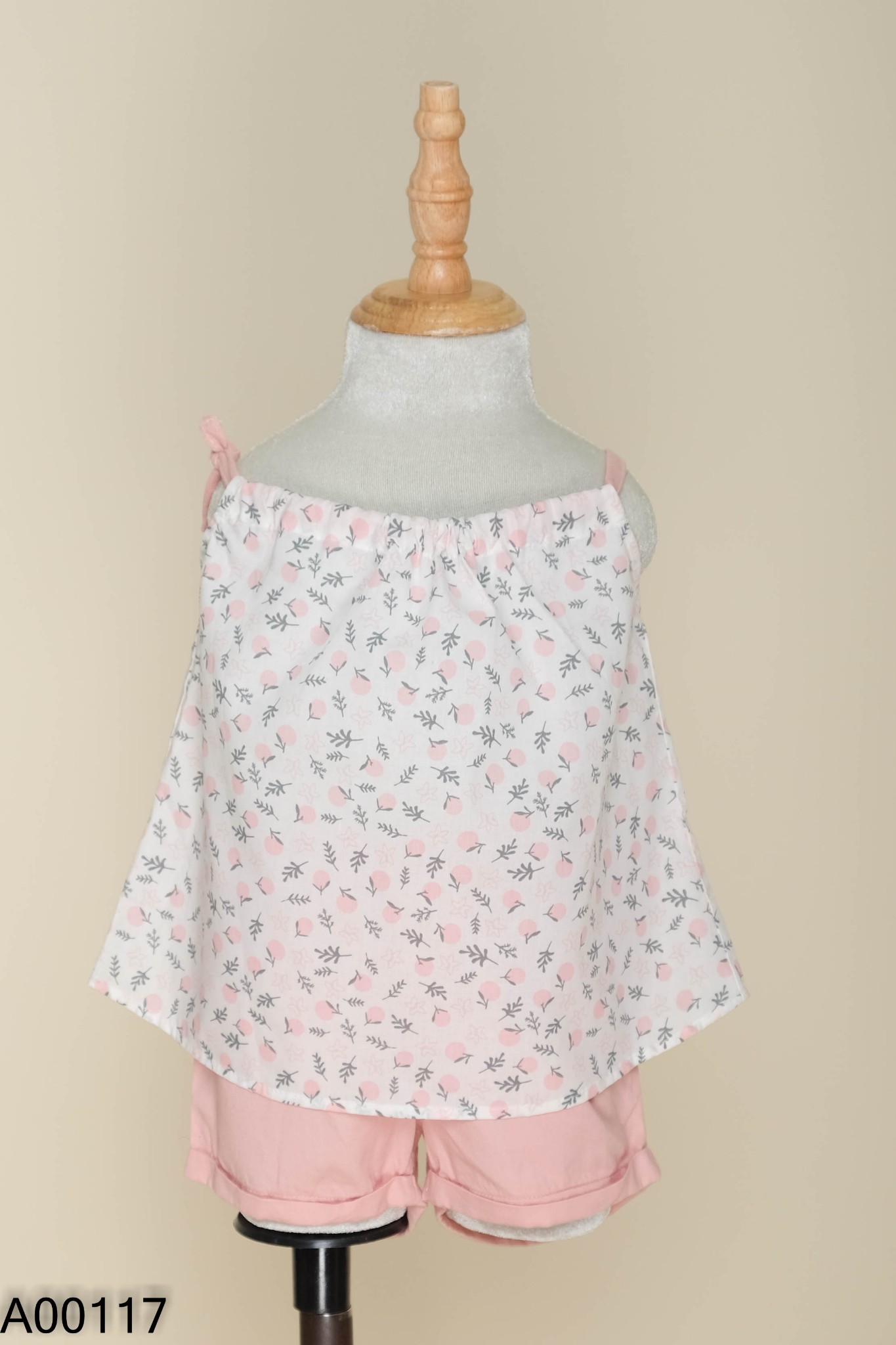 Set Áo họa tiết hồng + quần shorts KIDS